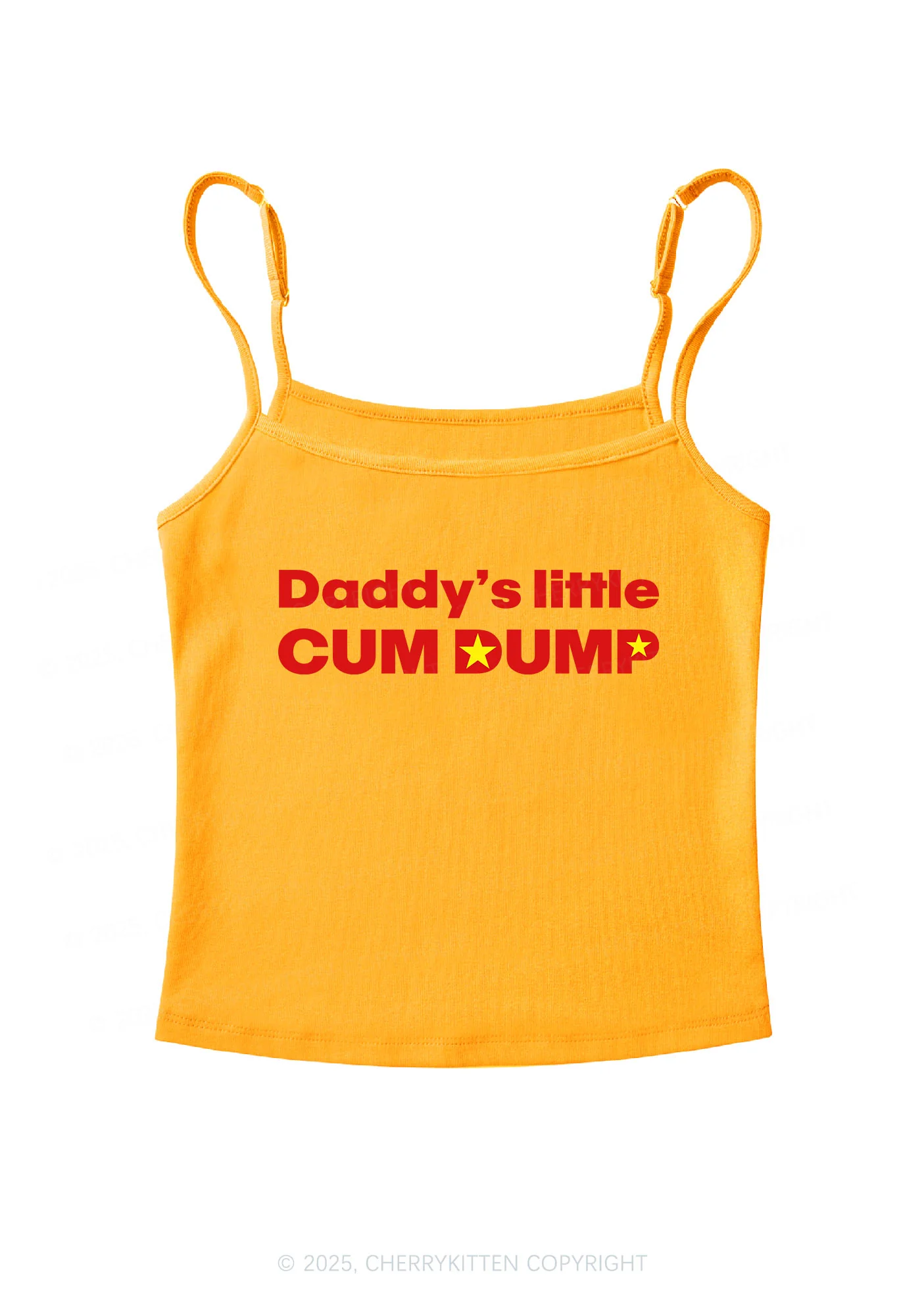 Daddys Little Cum Dump Y2K Spaghetti Strap Cami Cherrykitten - Image 6