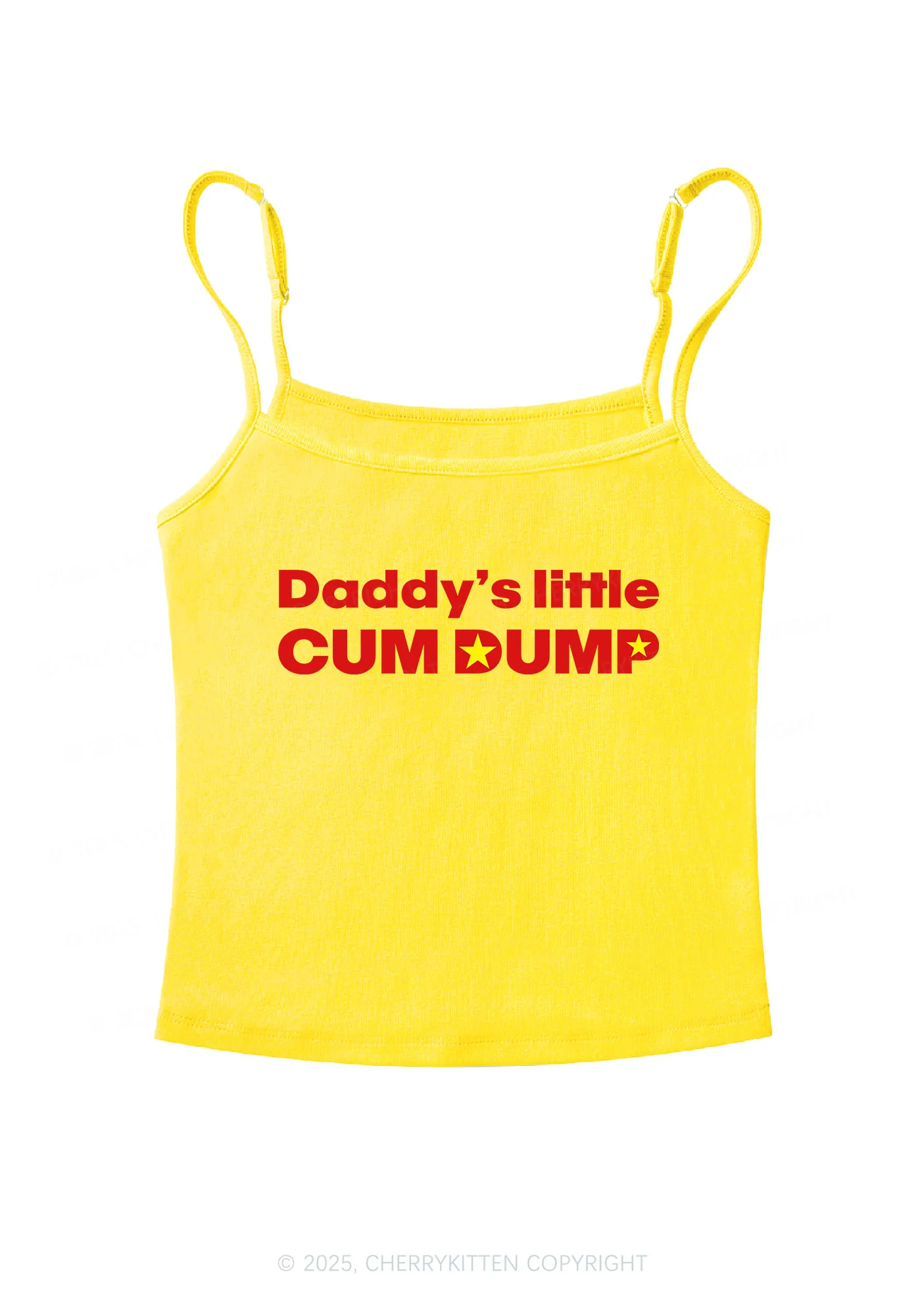 Daddys Little Cum Dump Y2K Spaghetti Strap Cami Cherrykitten - Image 7