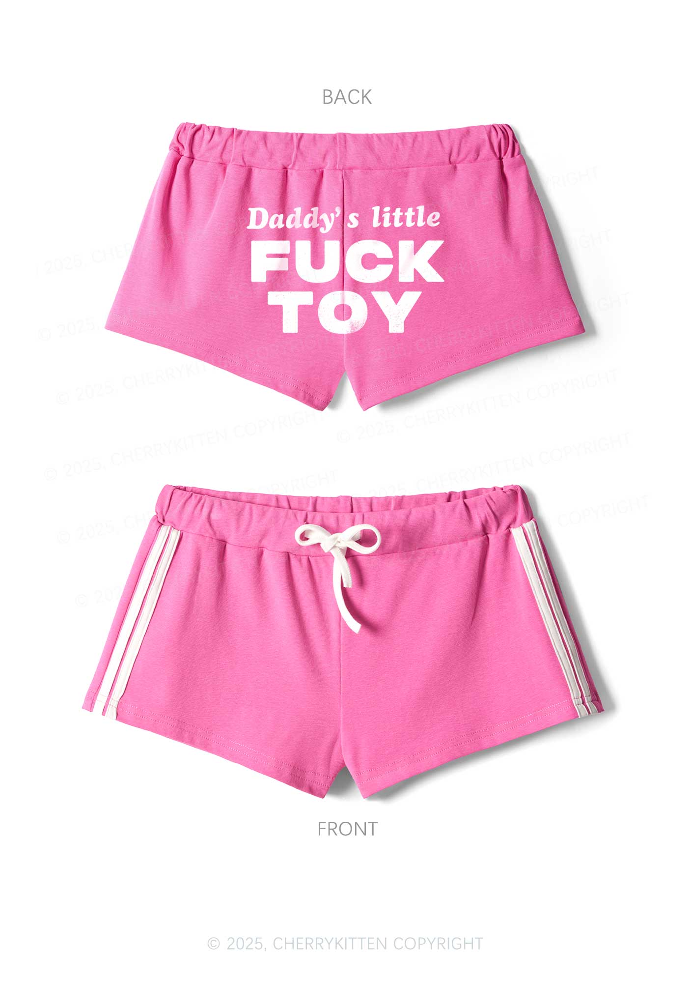Daddys Little Fxxk Toy Y2K Drawstring Mini Shorts Cherrykitten - Image 3