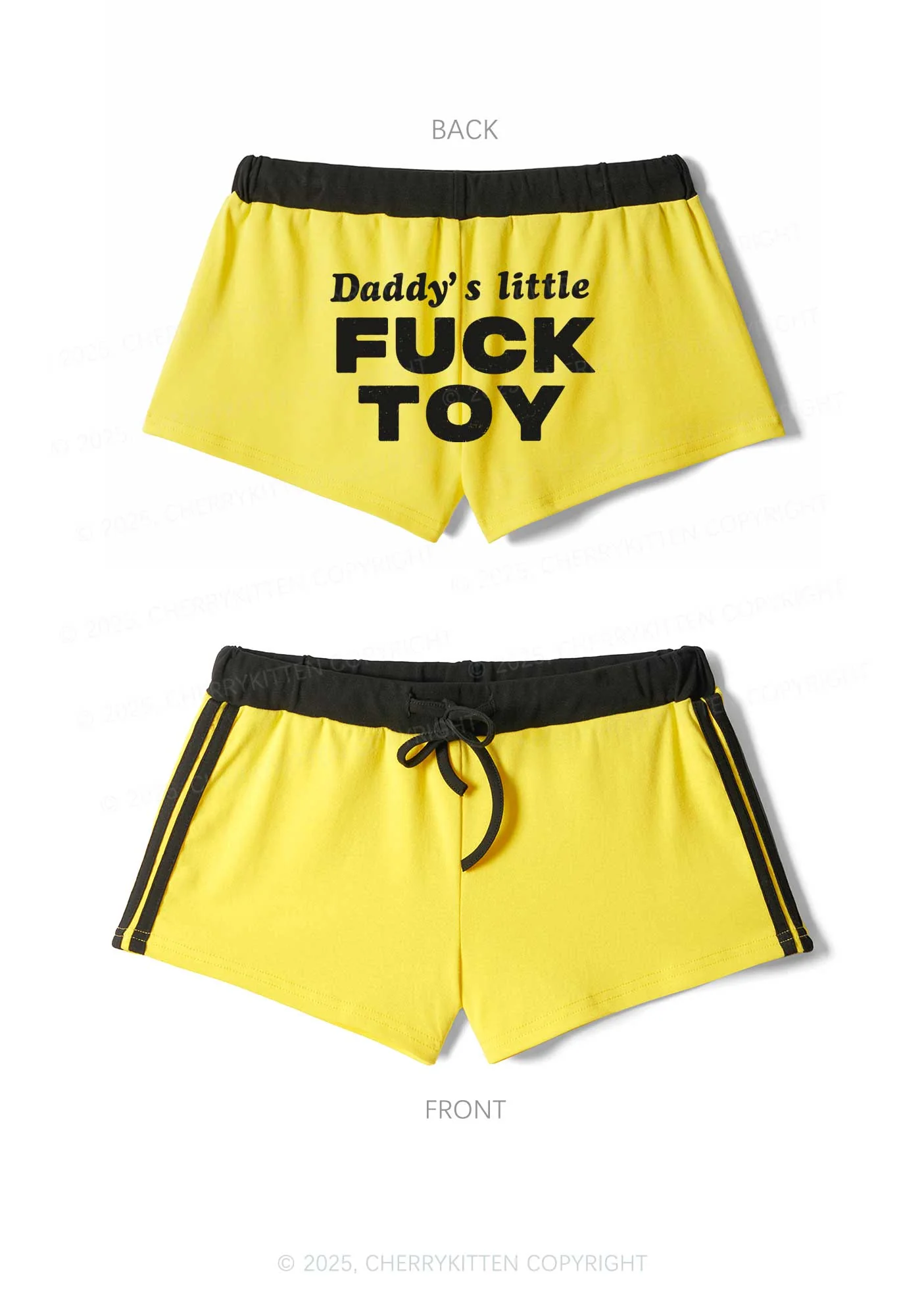 Daddys Little Fxxk Toy Y2K Drawstring Mini Shorts Cherrykitten - Image 5