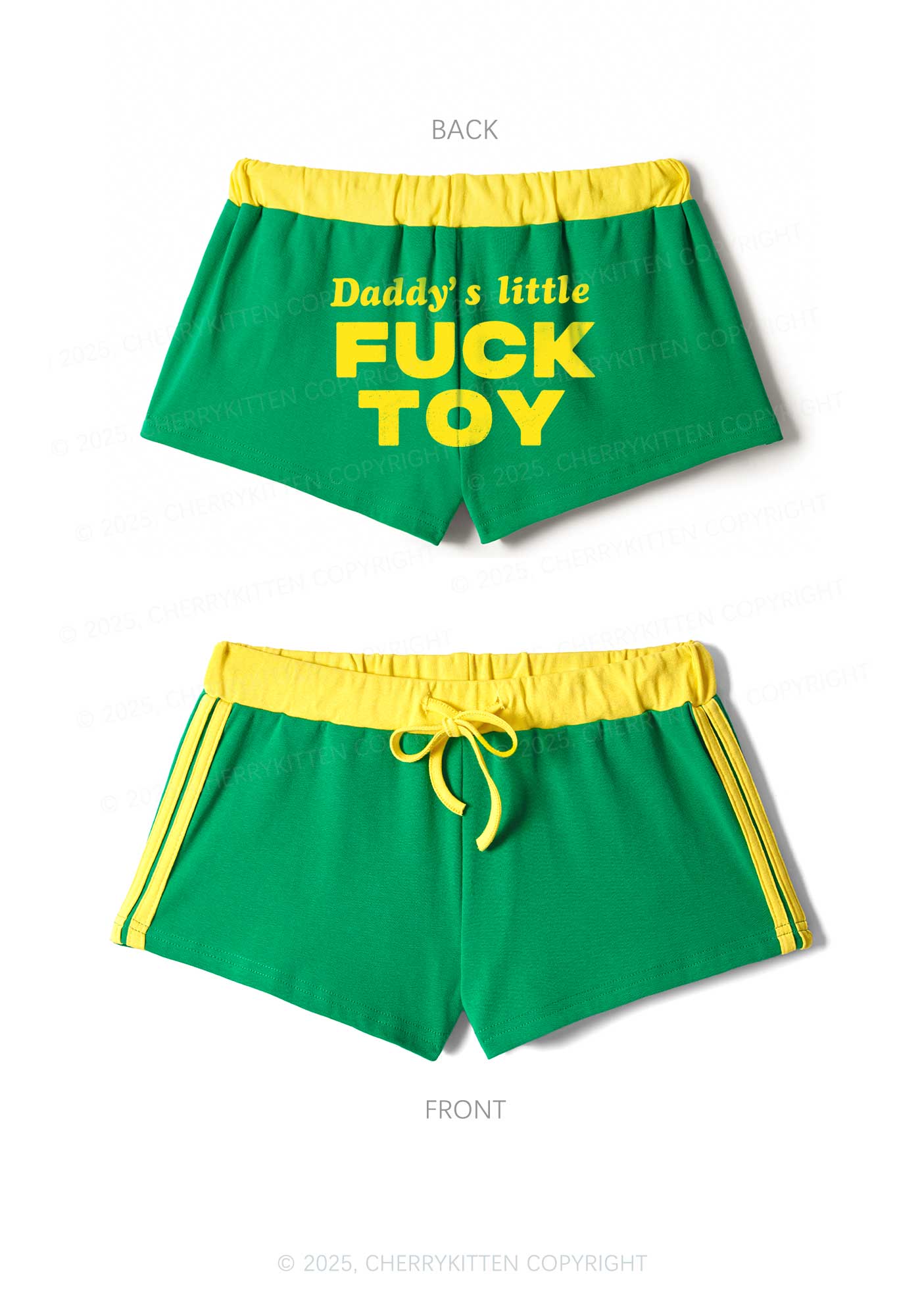Daddys Little Fxxk Toy Y2K Drawstring Mini Shorts Cherrykitten - Image 6