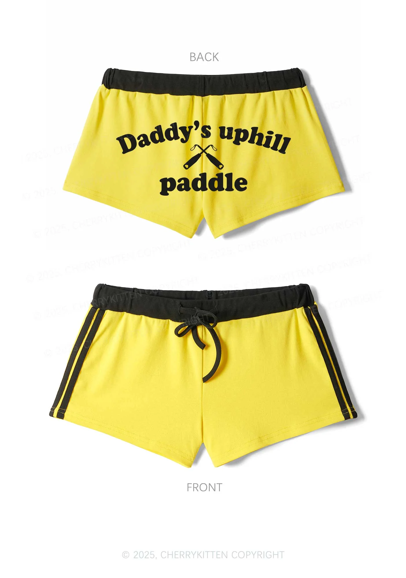 Daddys Uphill Paddle Y2K Drawstring Mini Shorts Cherrykitten - Image 3