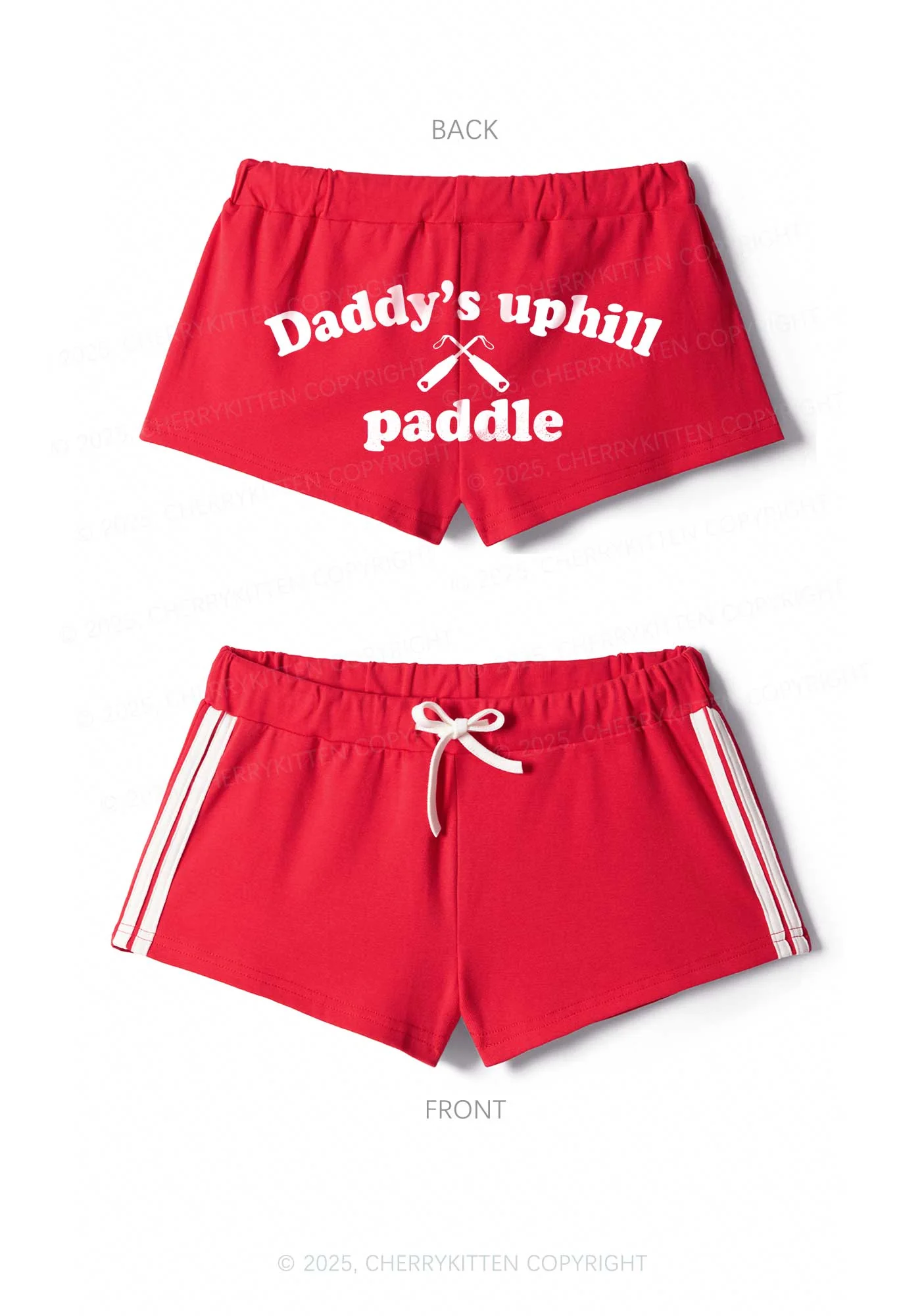 Daddys Uphill Paddle Y2K Drawstring Mini Shorts Cherrykitten - Image 5