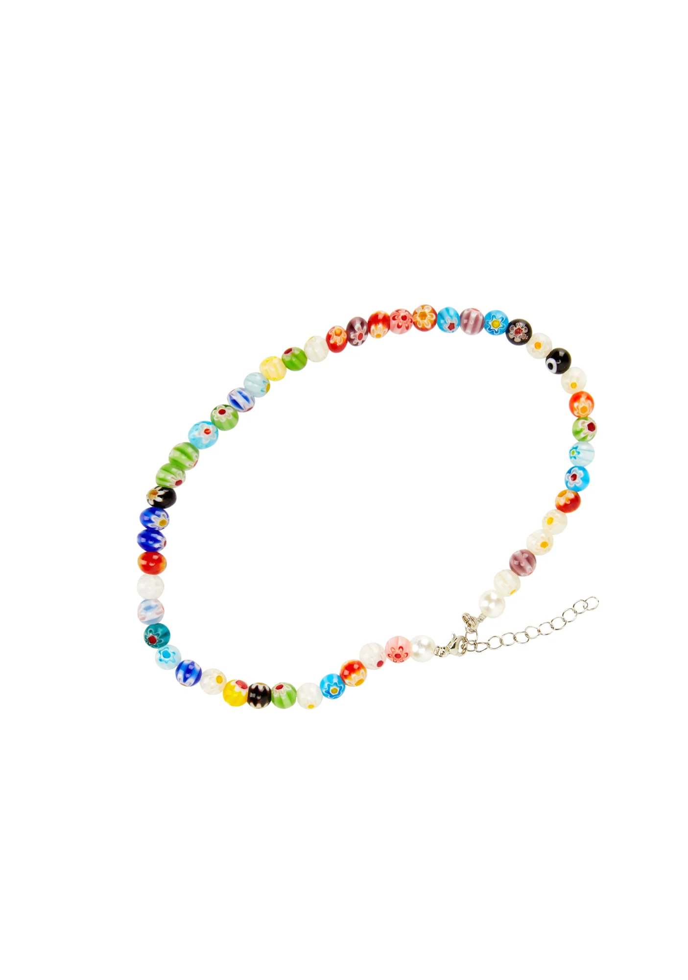 Daisy Glass Beads Y2K Necklace Cherrykitten - Image 2
