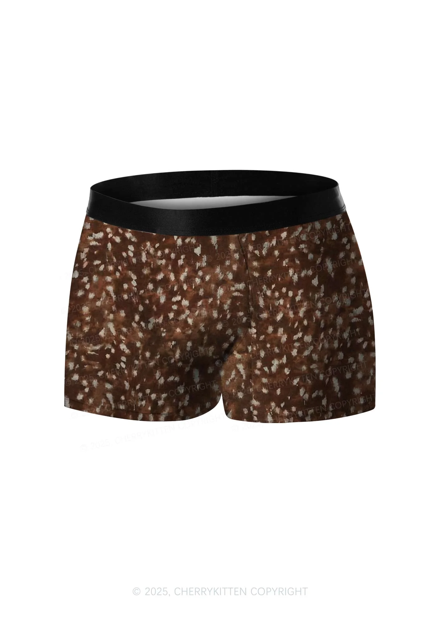 Dark Brown Speckle Y2K Print Men Boxer Briefs Cherrykitten - Image 3