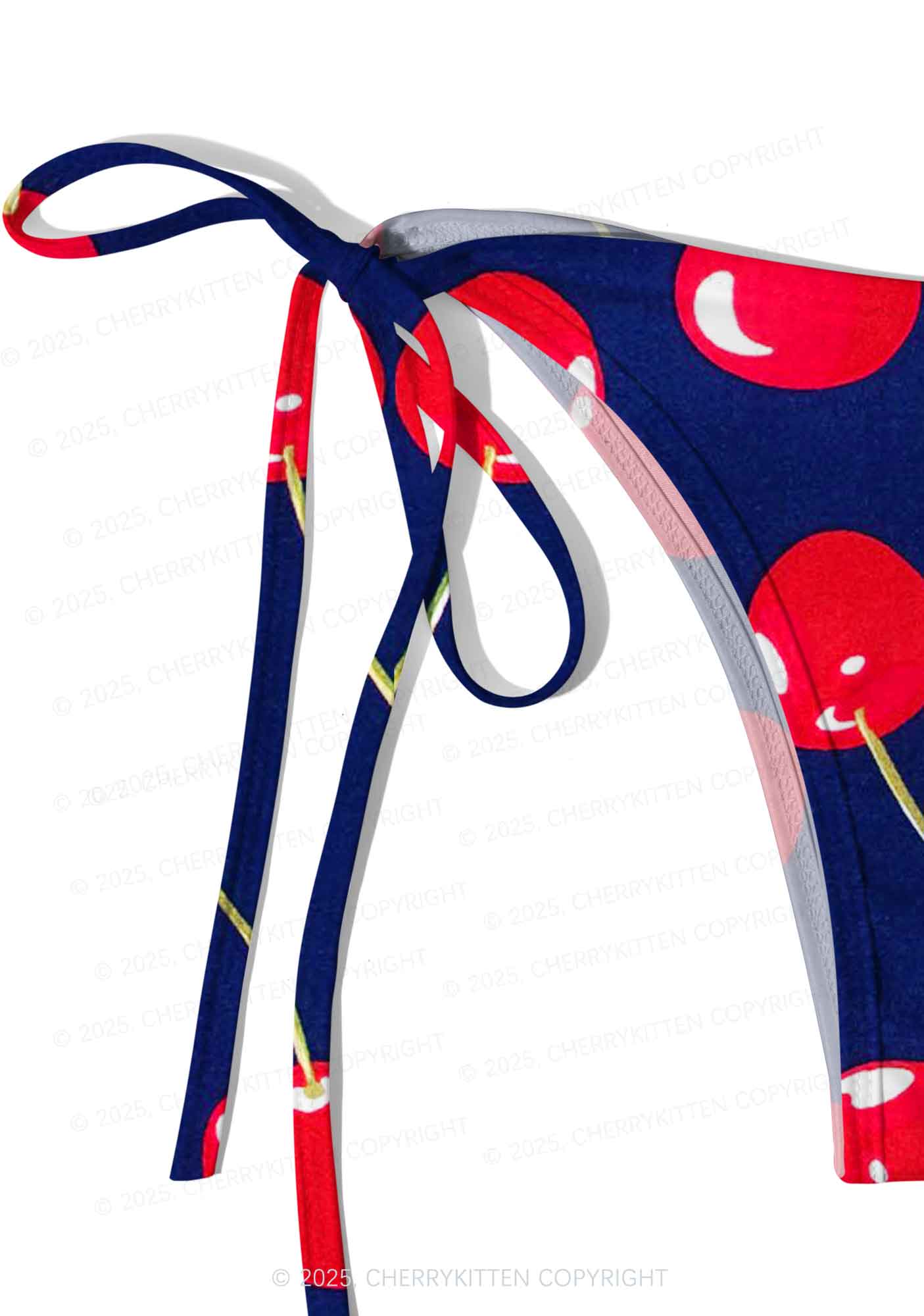 Dark Cherry Y2K Print Bikini Set Cherrykitten - Image 5