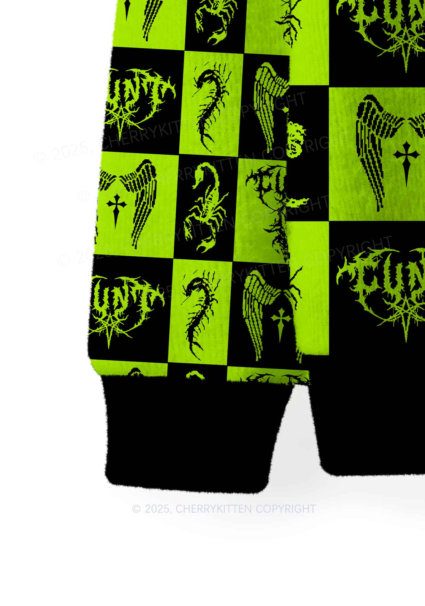 Dark Cxxt Y2K Christmas Knit Sweatshirt Cherrykitten - Image 4