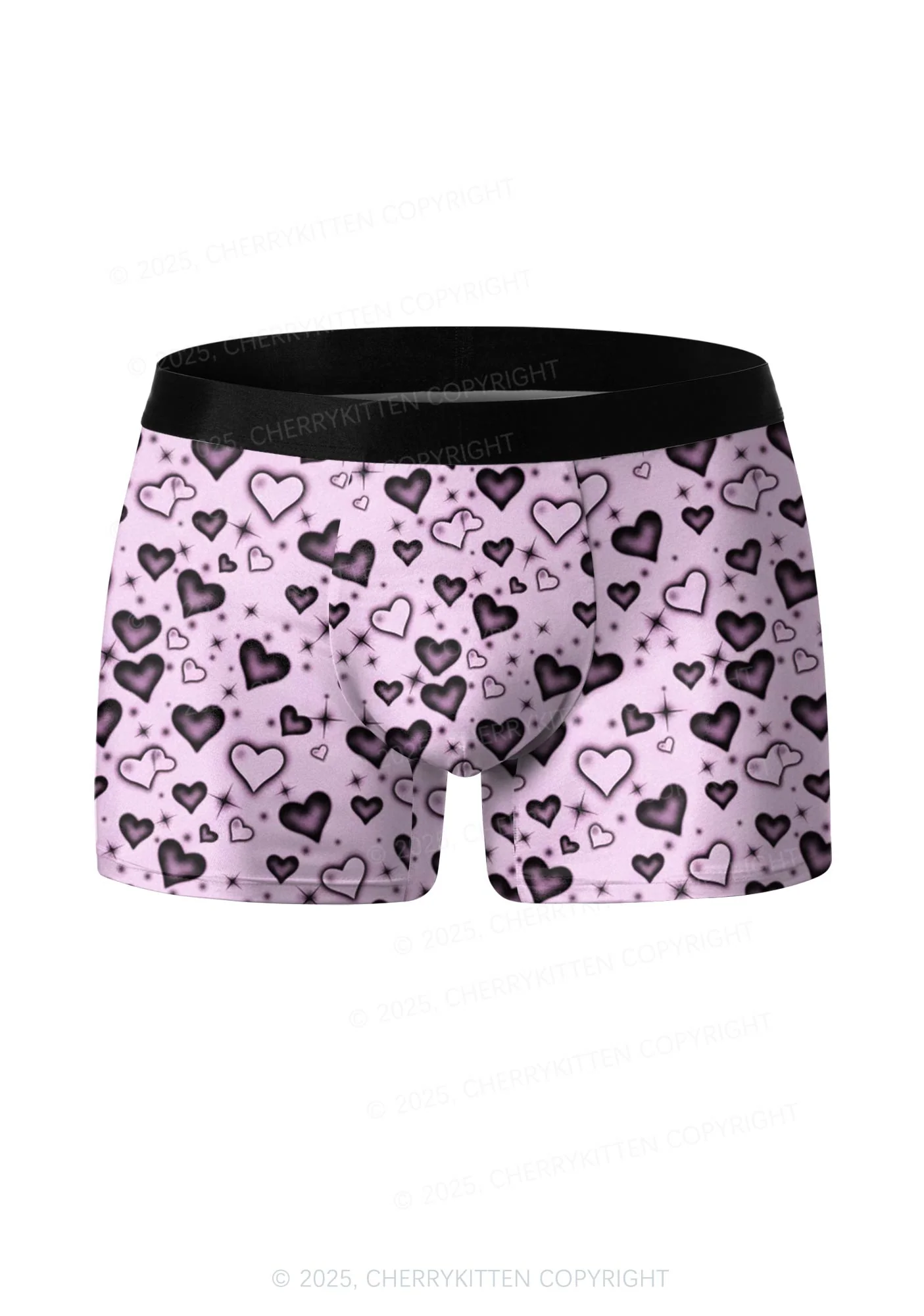 Dark Heart Attack Valentine's Day Y2K Print Couples Boxer Briefs Set Cherrykitten - Image 2