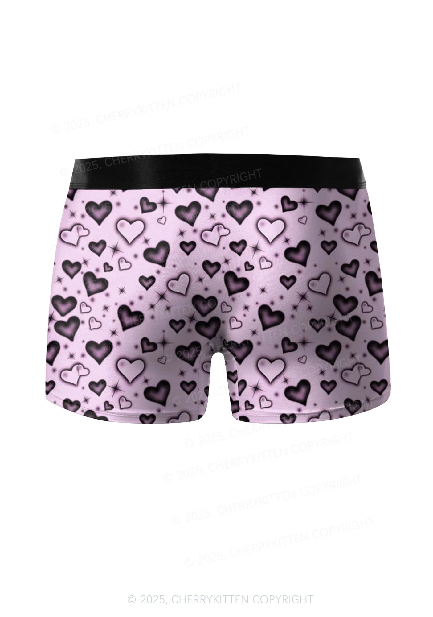Dark Heart Attack Valentine's Day Y2K Print Couples Boxer Briefs Set Cherrykitten - Image 3