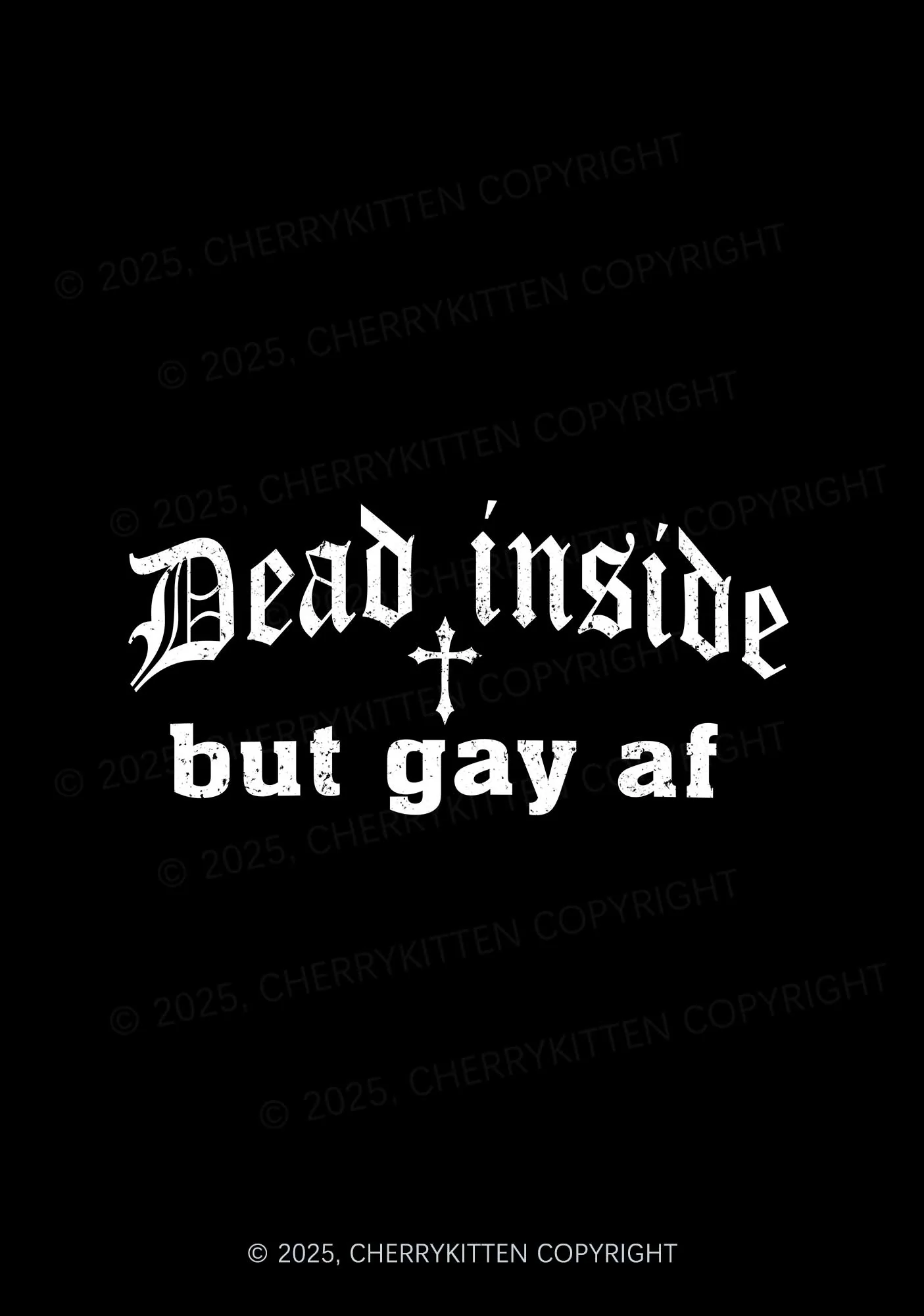 Dead Inside But Gay AF Pride  1Pc Y2K Pin Badge Cherrykitten - Image 2