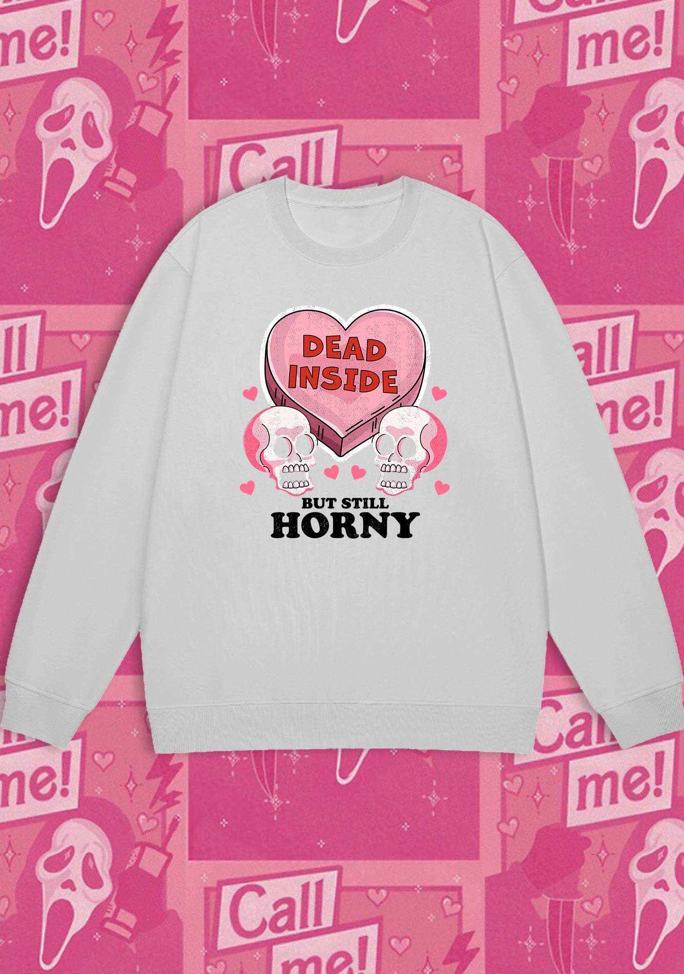Dead Inside But Still Horxy Halloween Y2K Sweatshirt - Image 5