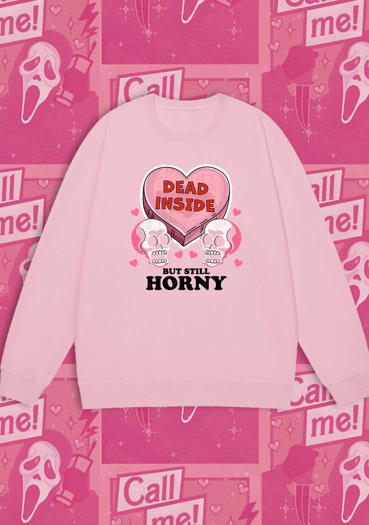 Dead Inside But Still Horxy Halloween Y2K Sweatshirt - Image 6