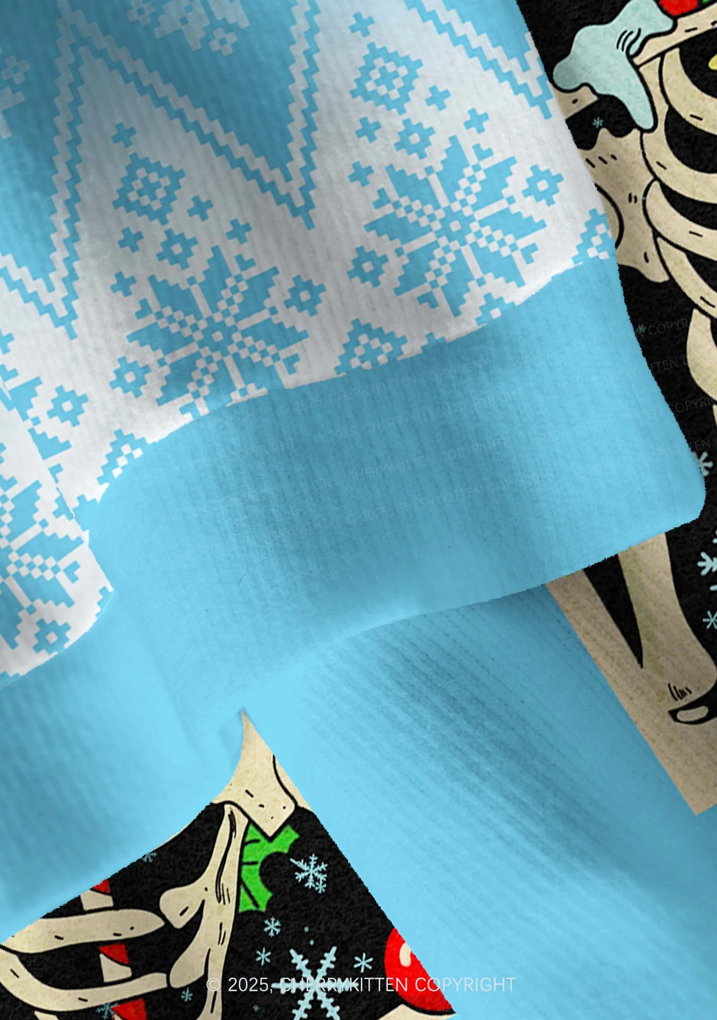 Dead Inside Y2K Christmas Cardigan Knit Sweatshirt Cherrykitten - Image 4