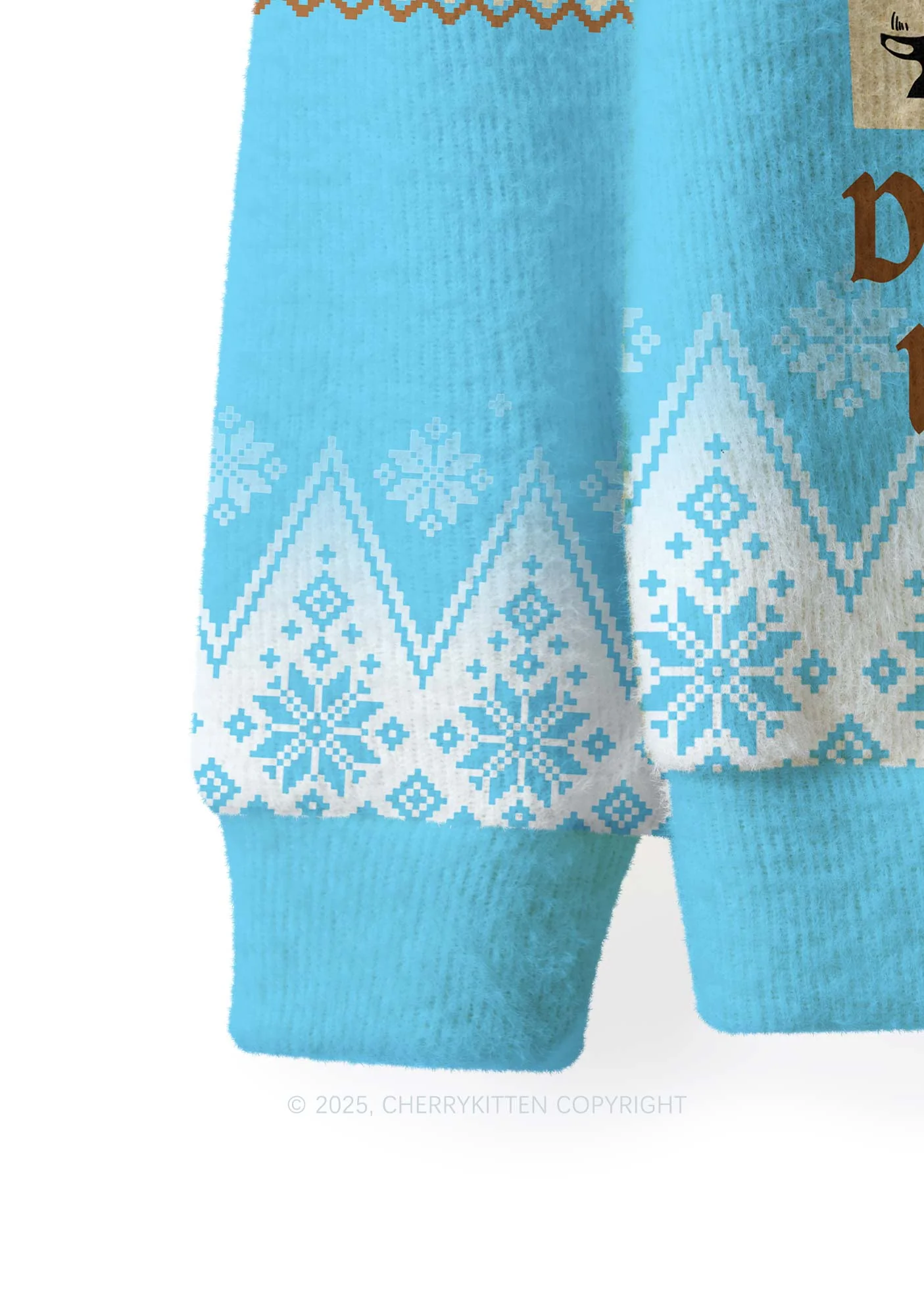 Dead Inside Y2K Christmas Knit Sweatshirt Cherrykitten - Image 3