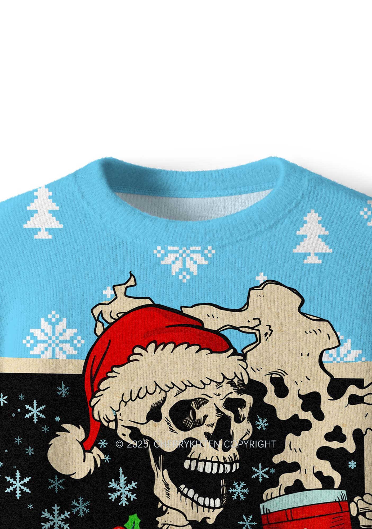 Dead Inside Y2K Christmas Knit Sweatshirt Cherrykitten - Image 4