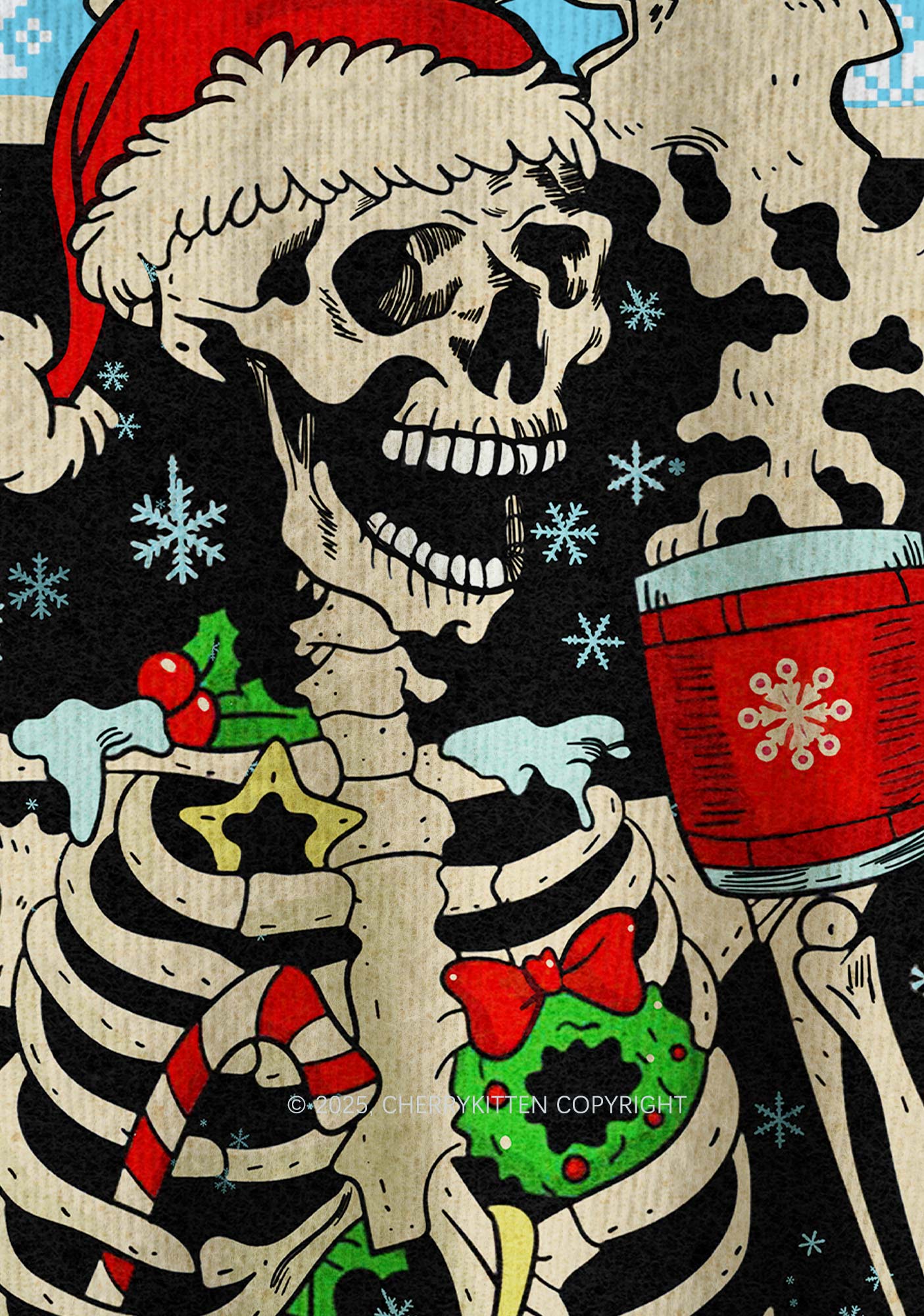Dead Inside Y2K Christmas Knit Sweatshirt Cherrykitten - Image 5