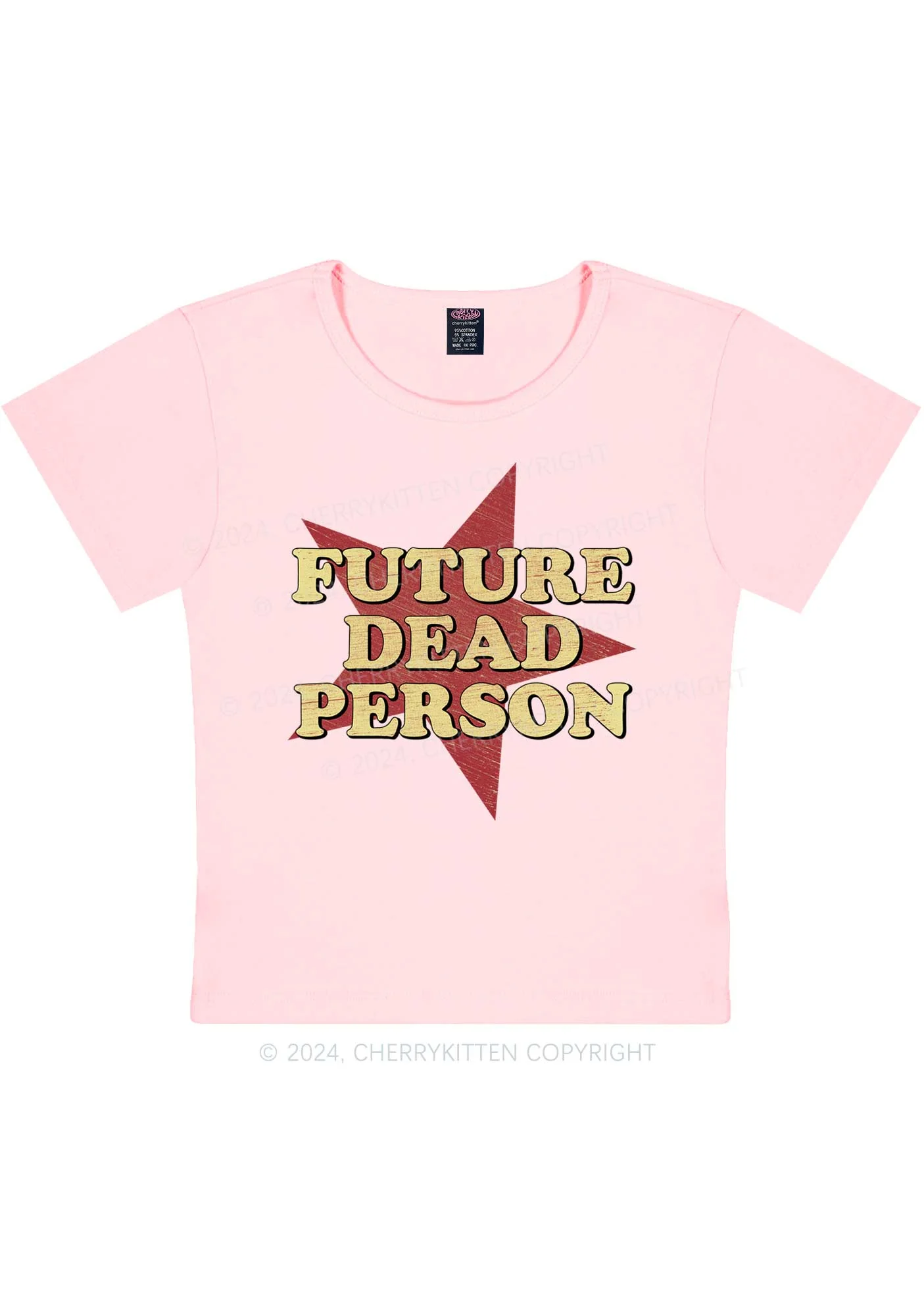 Dead Person Y2K Baby Tee Cherrykitten - Image 12