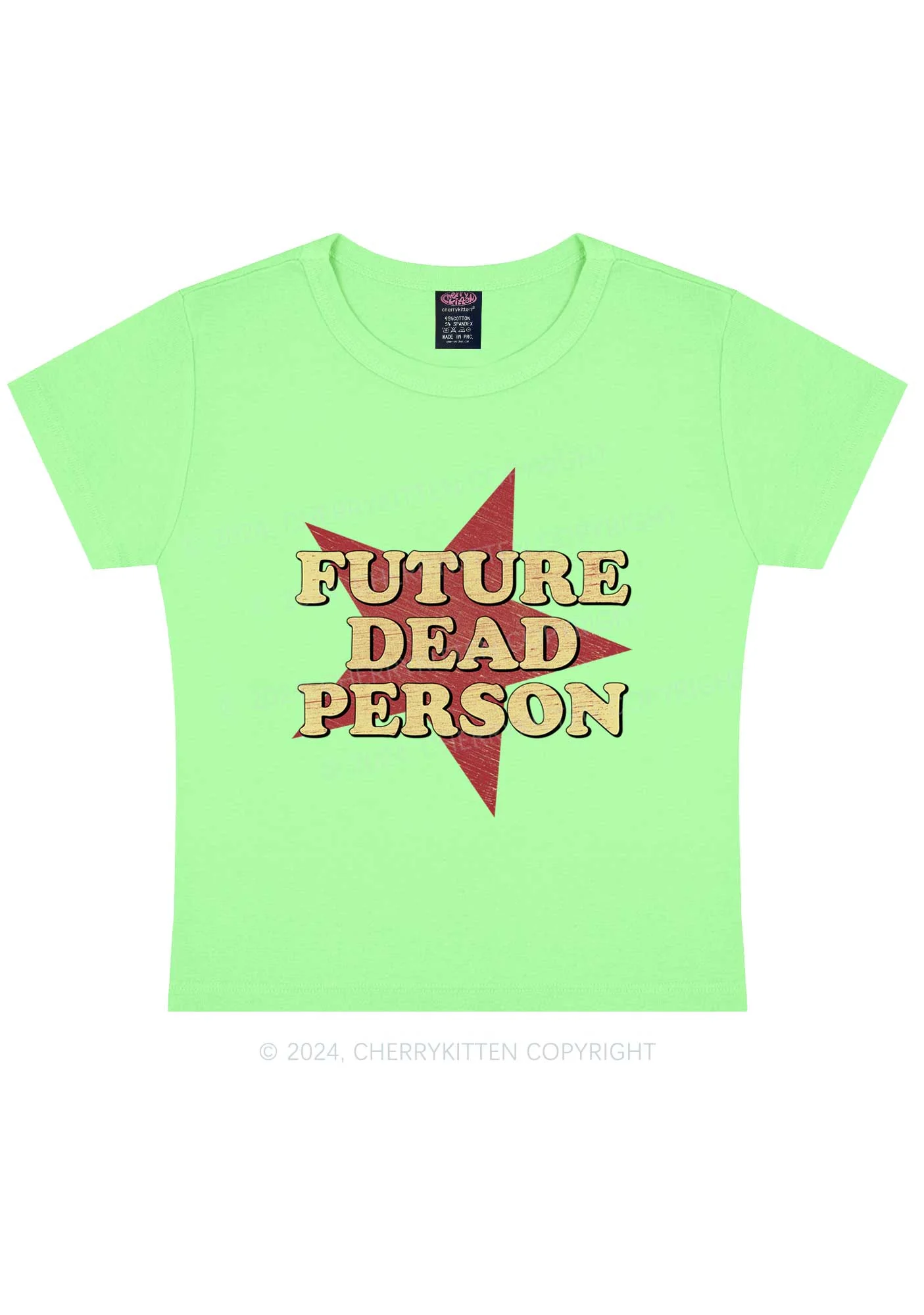Dead Person Y2K Baby Tee Cherrykitten - Image 13