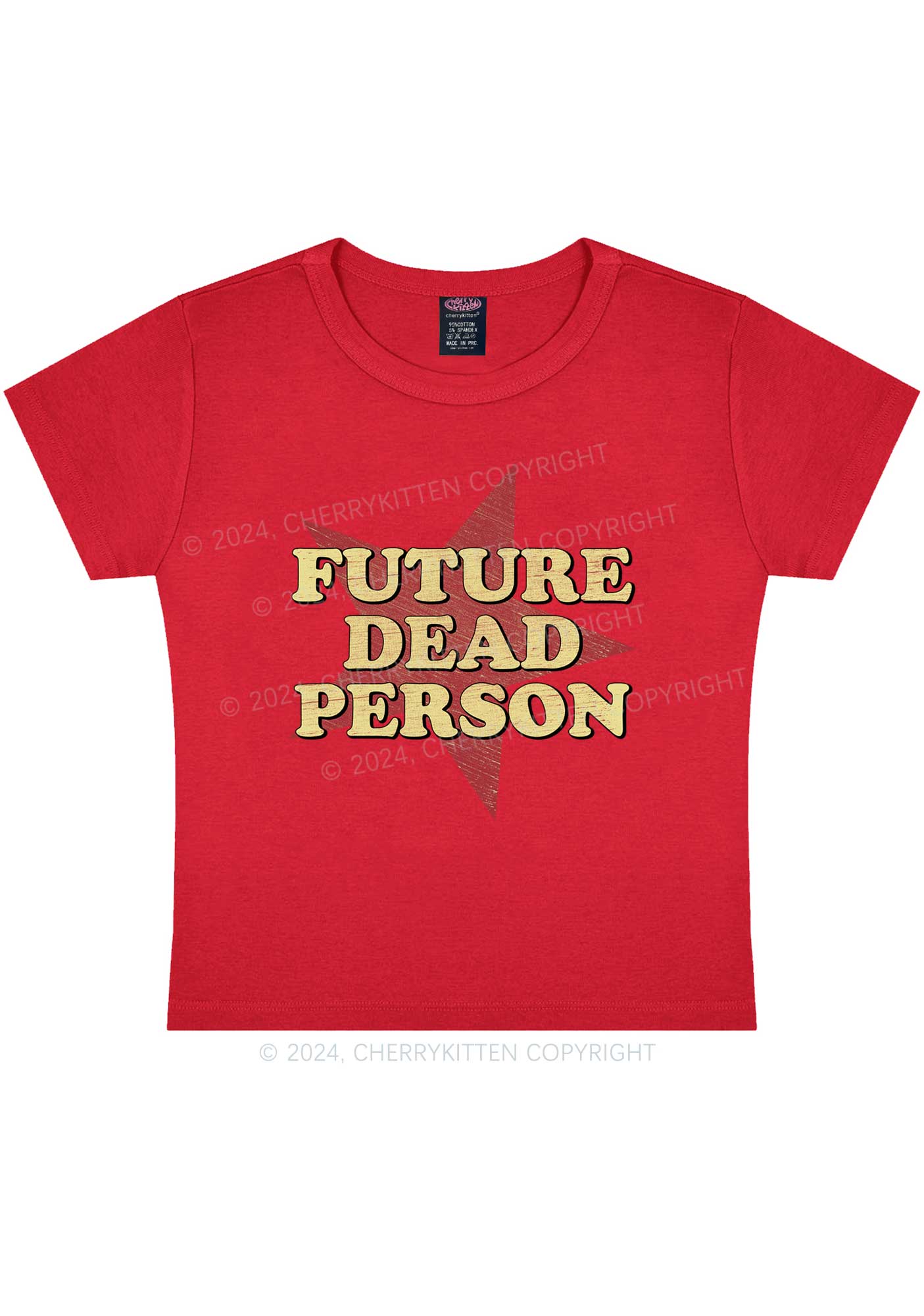 Dead Person Y2K Baby Tee Cherrykitten - Image 6