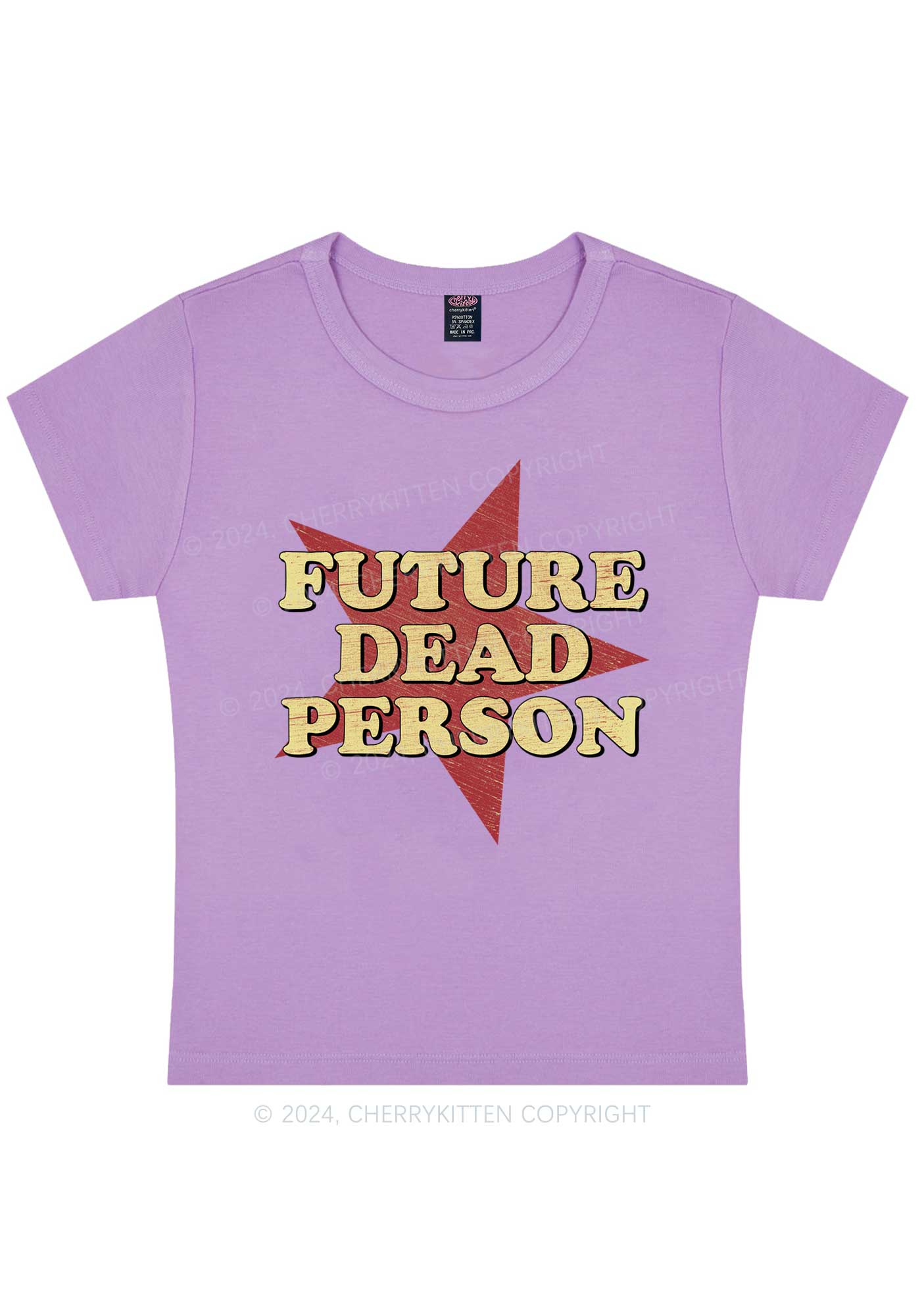 Dead Person Y2K Baby Tee Cherrykitten - Image 7