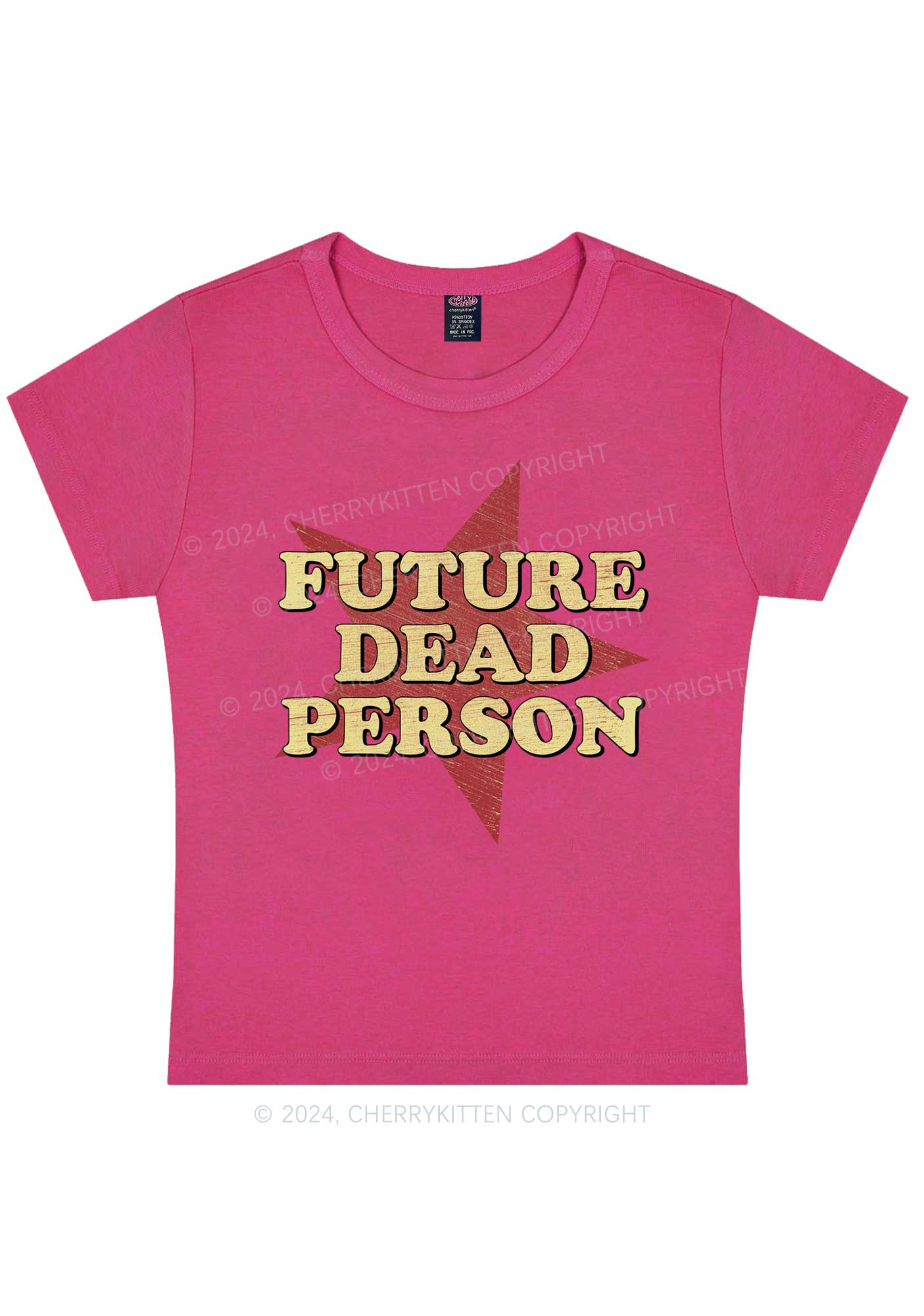 Dead Person Y2K Baby Tee Cherrykitten - Image 8