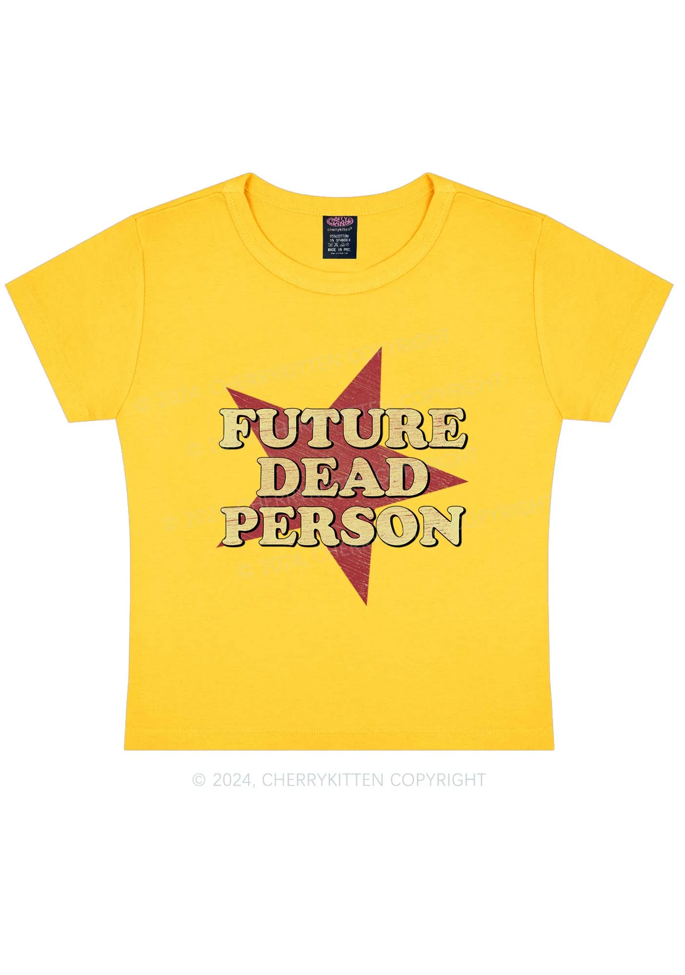 Dead Person Y2K Baby Tee Cherrykitten - Image 9