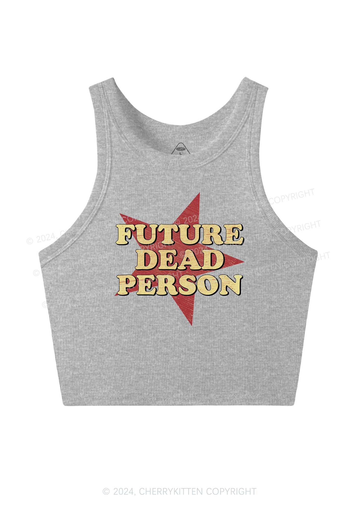 Dead Person Y2K Crop Tank Top Cherrykitten - Image 4