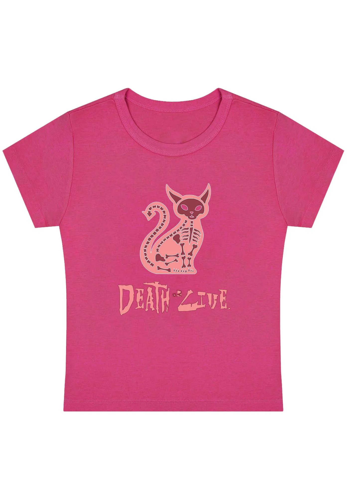 Death Or Live Y2K Baby Tee - Image 5