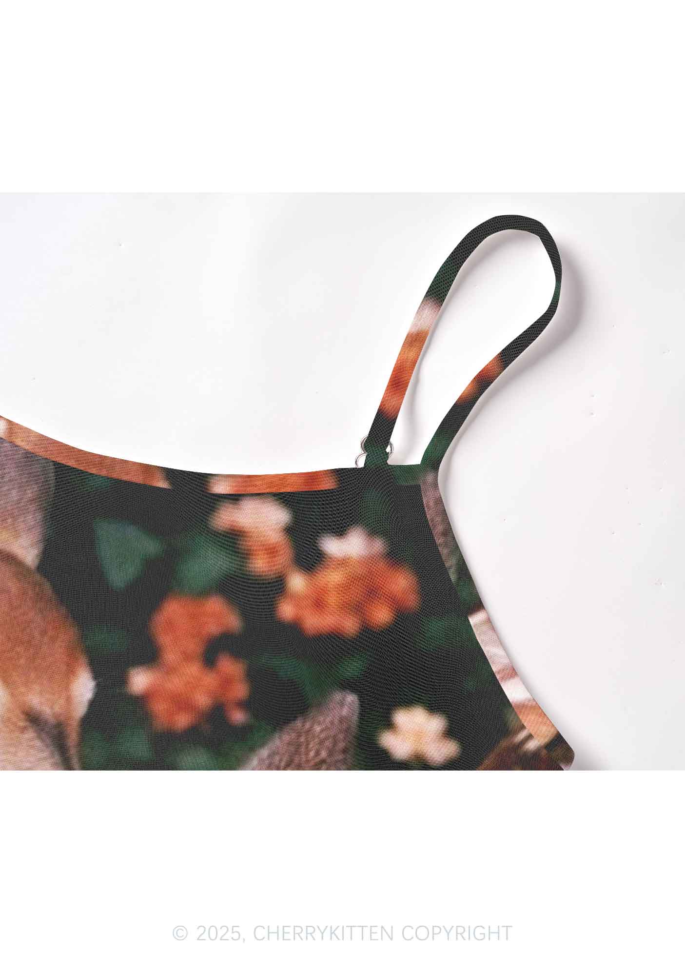 Deer Flowers Y2K Mesh Cami Tank Cherrykitten - Image 4