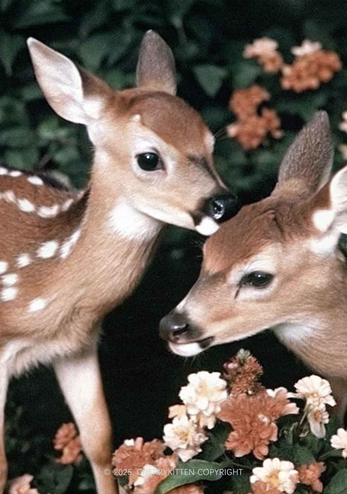 Deer Flowers Y2K Mesh Crop Top Cherrykitten - Image 2