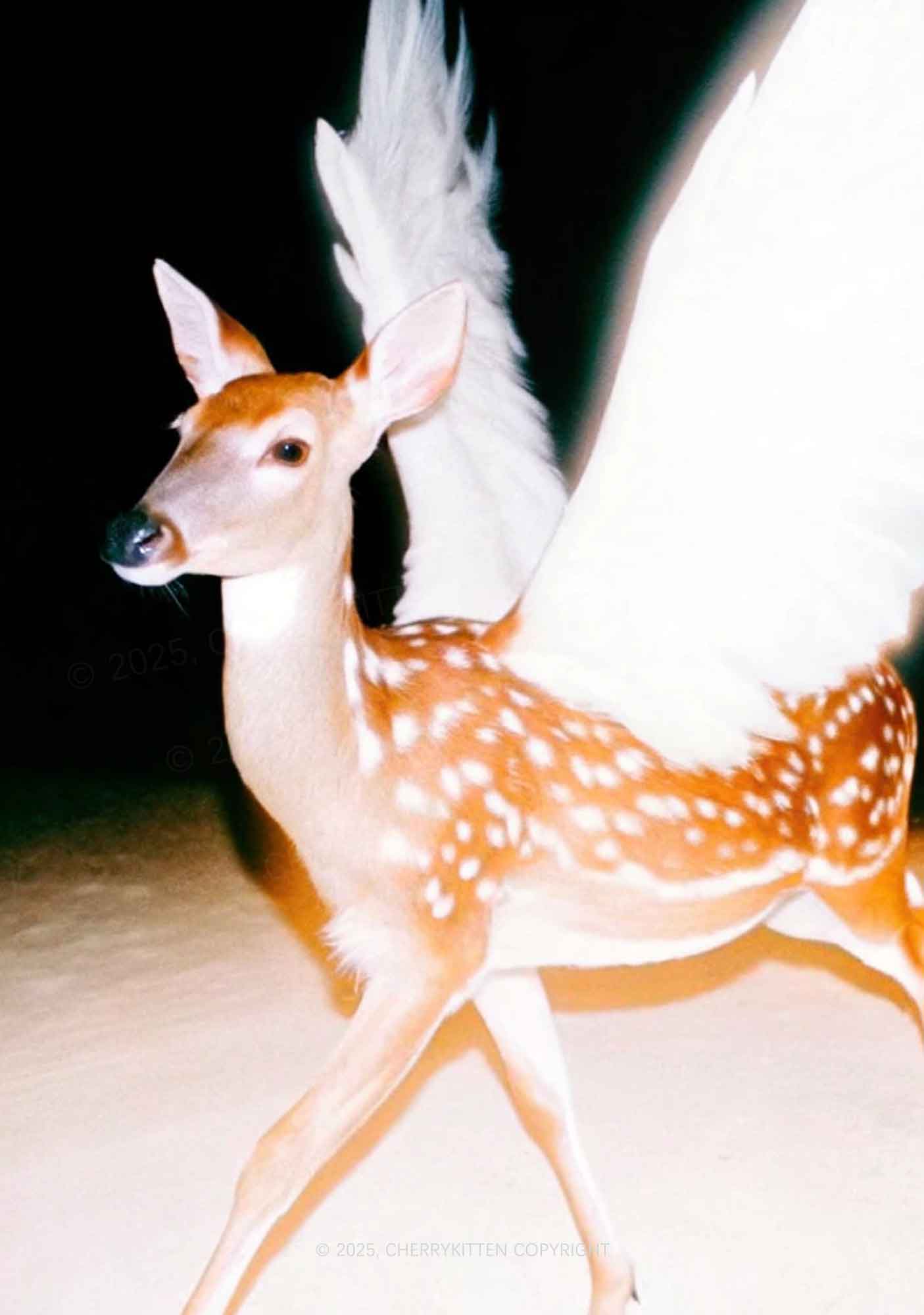 Deer Wings Y2K Mesh Crop Top Cherrykitten - Image 2