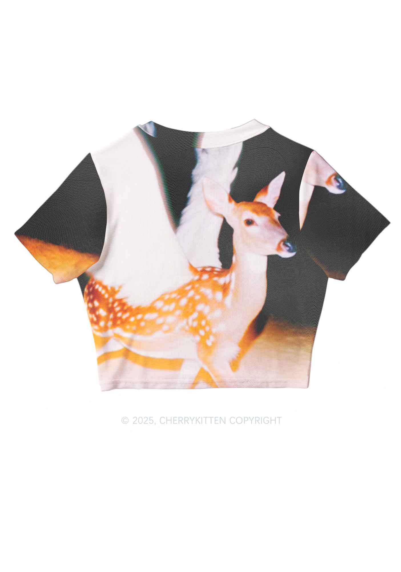 Deer Wings Y2K Mesh Crop Top Cherrykitten - Image 3