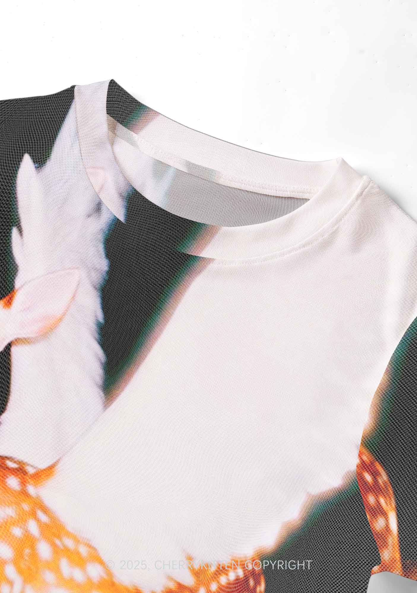 Deer Wings Y2K Mesh Crop Top Cherrykitten - Image 4