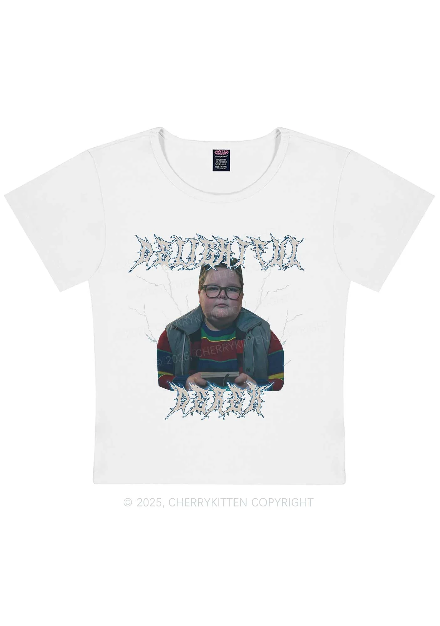 Delightful Boy Y2K Baby Tee Cherrykitten - Image 4
