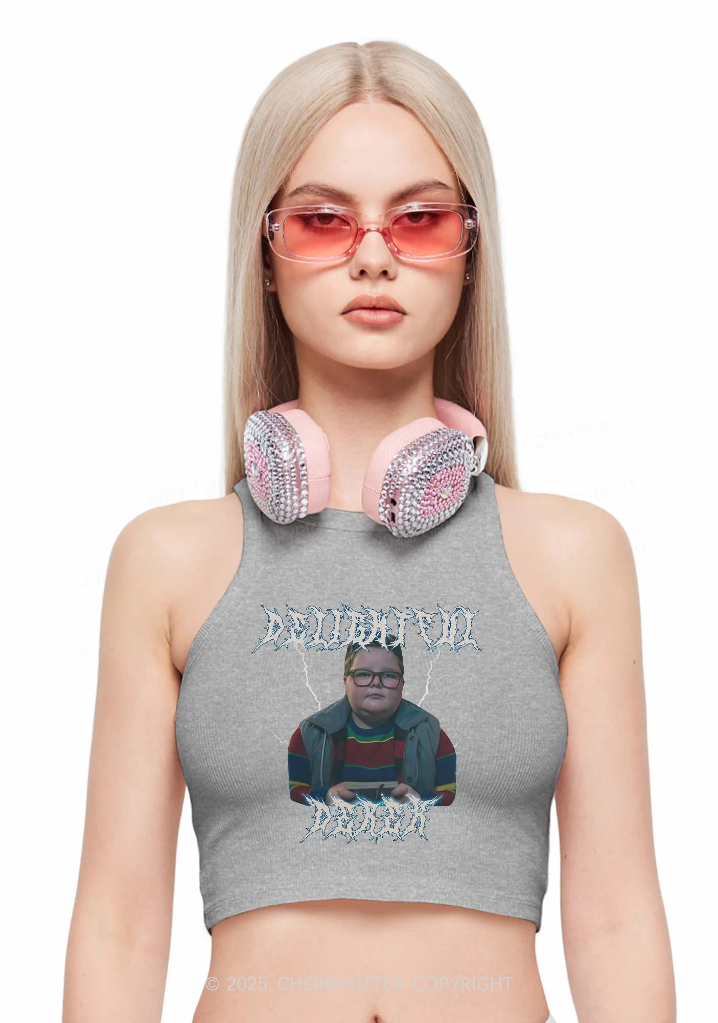 Delightful Boy Y2K Crop Tank Top Cherrykitten - Image 2