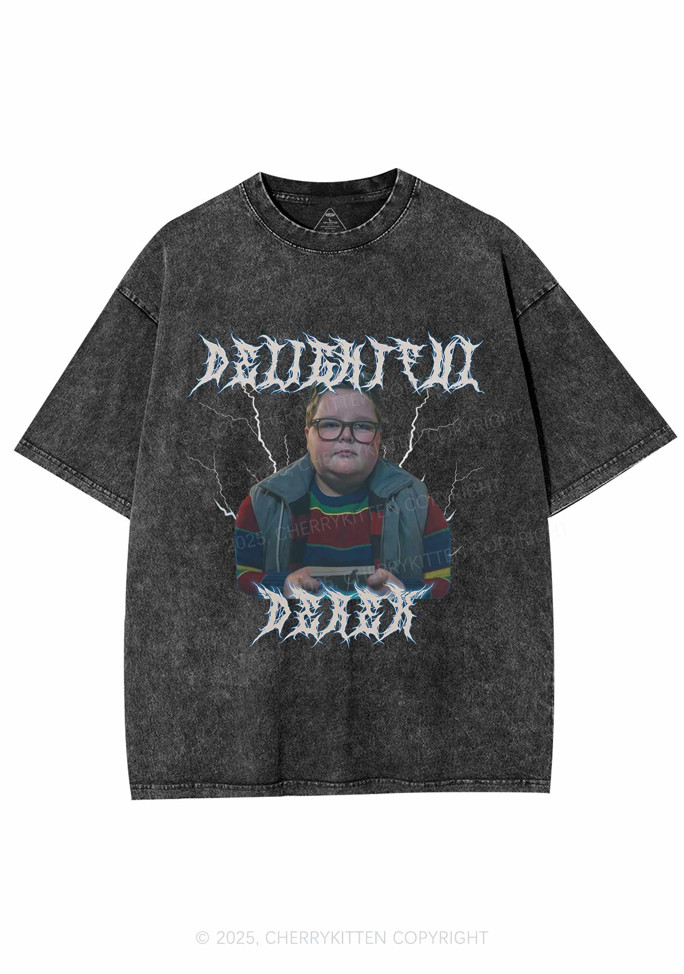 Delightful Boy Y2K Shirts Washed Tee Cherrykitten - Image 3