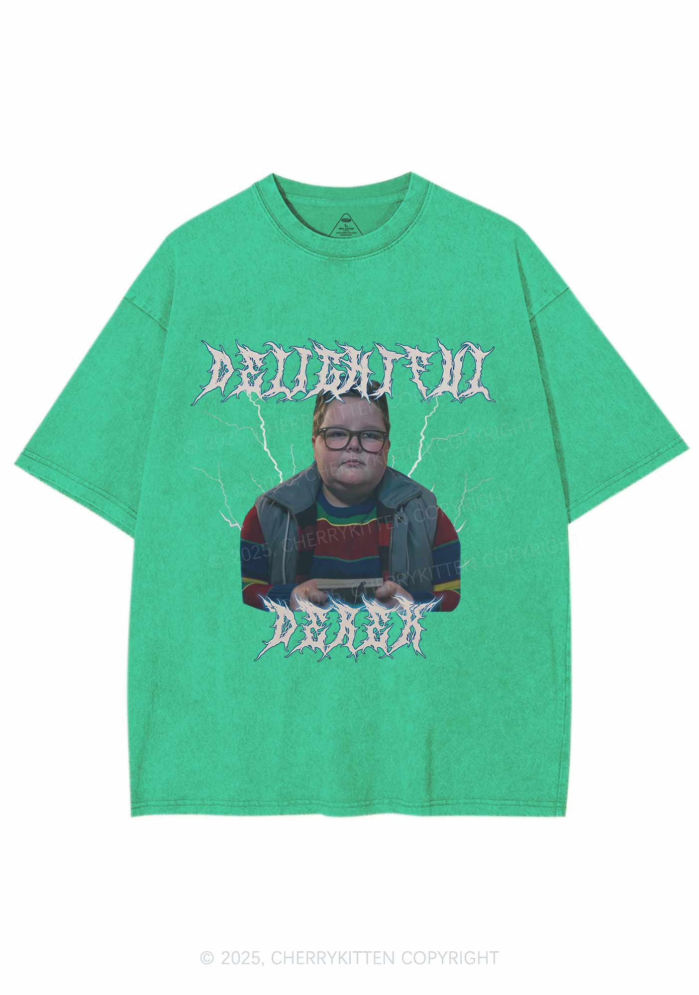 Delightful Boy Y2K Shirts Washed Tee Cherrykitten - Image 5