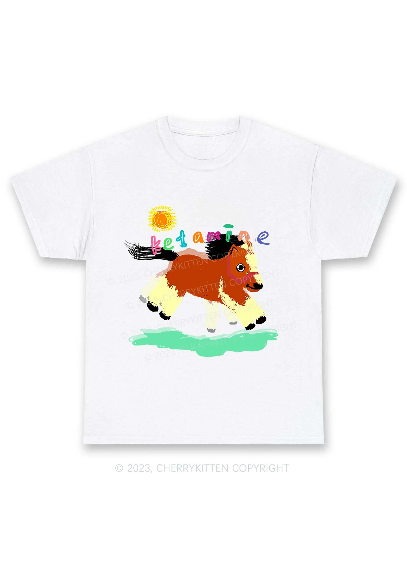 Delusional K Horse Y2K Chunky Shirt Cherrykitten - Image 3
