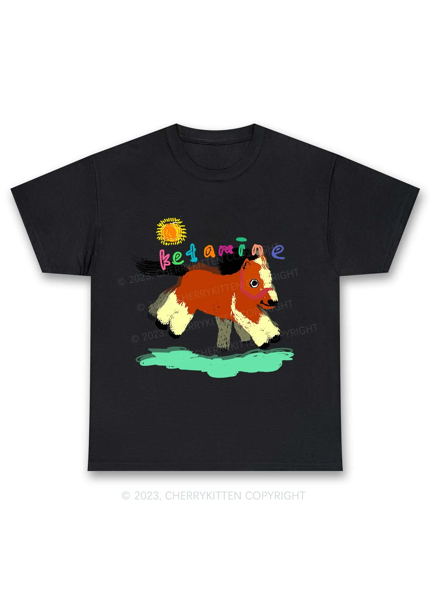 Delusional K Horse Y2K Chunky Shirt Cherrykitten - Image 4