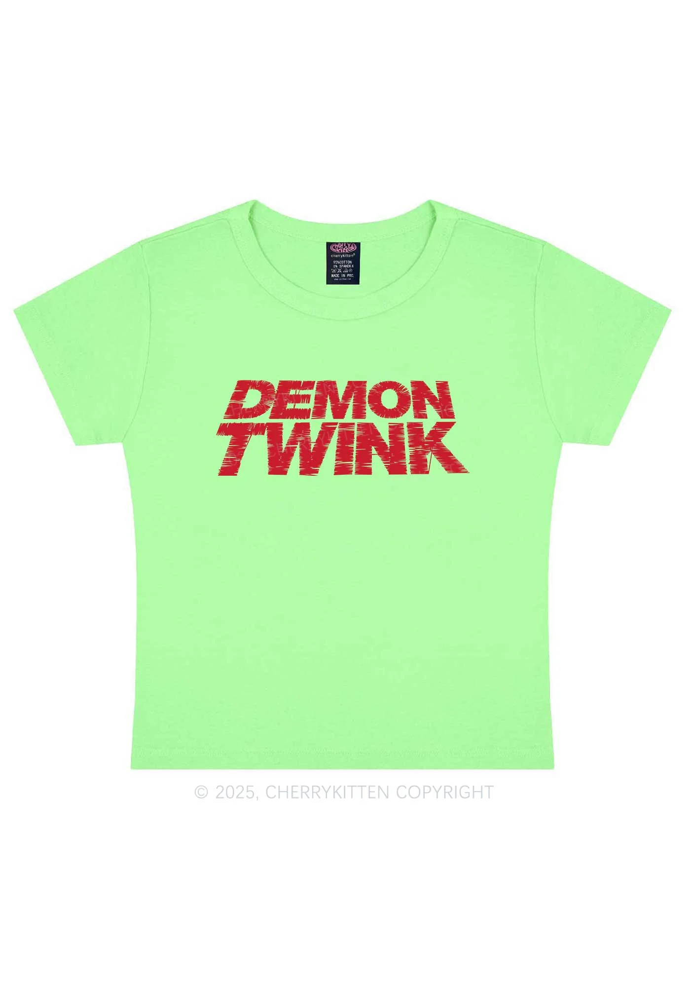 Demon Twink Pride Y2K Baby Tee Cherrykitten - Image 13