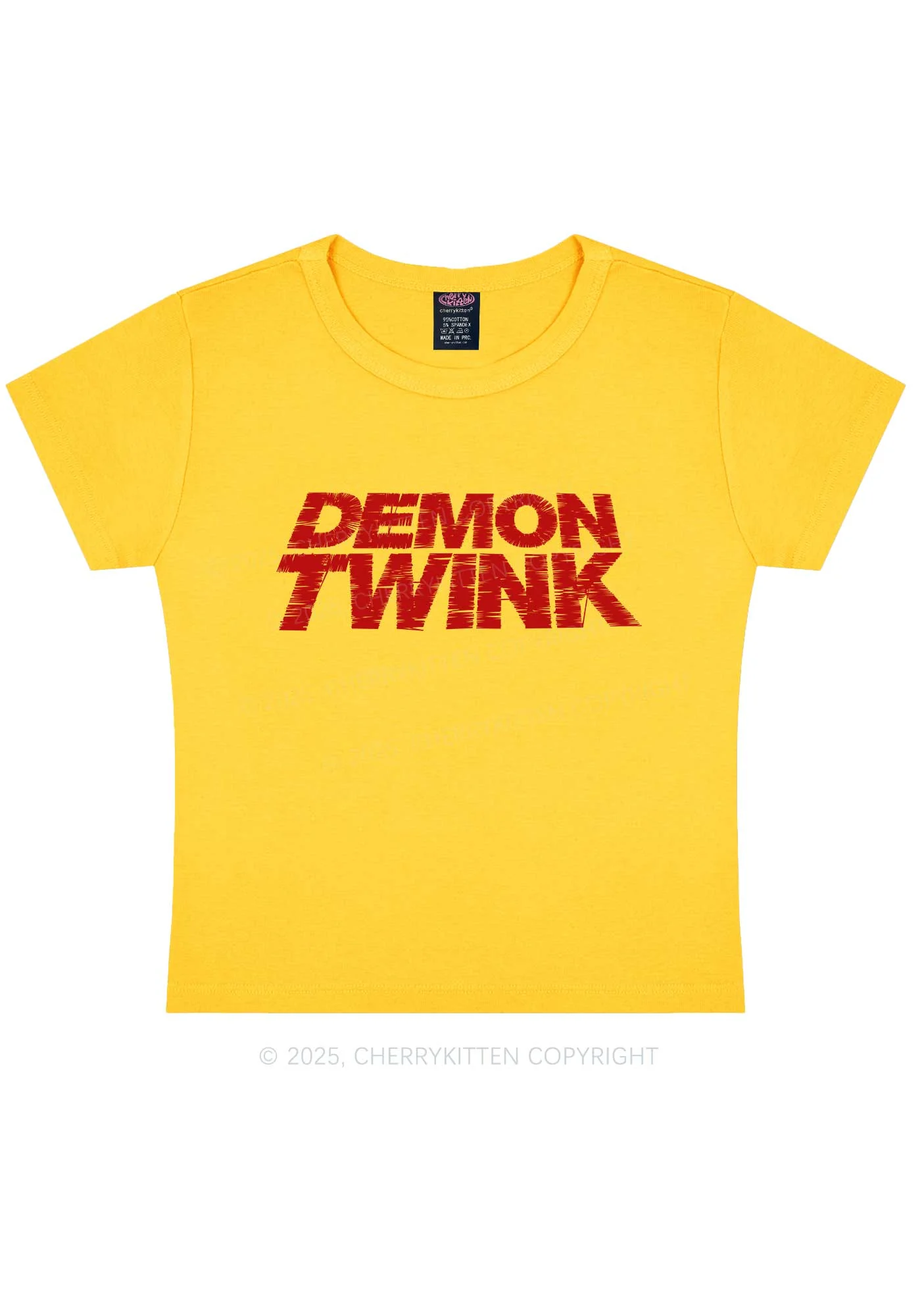 Demon Twink Pride Y2K Baby Tee Cherrykitten - Image 5