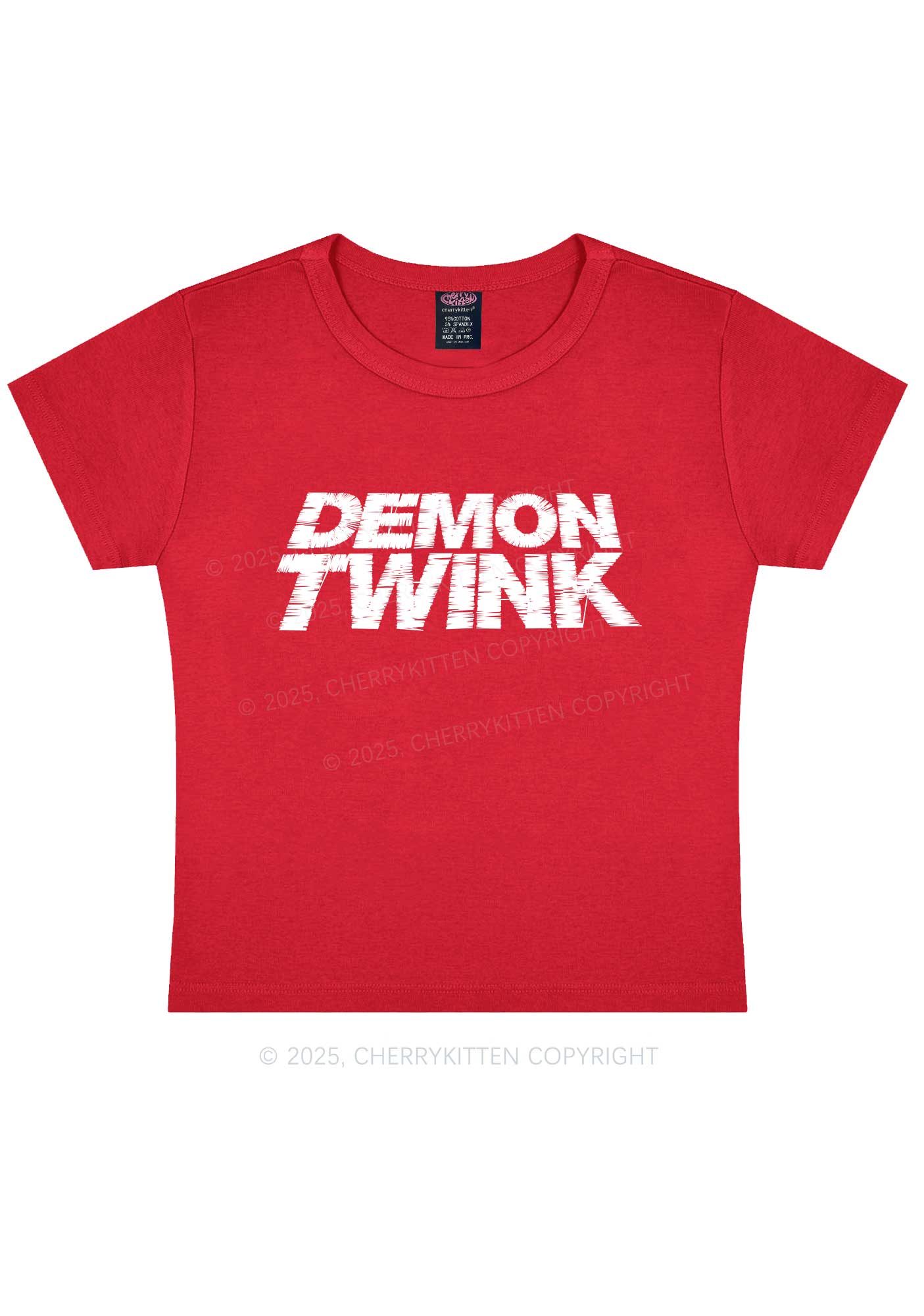 Demon Twink Pride Y2K Baby Tee Cherrykitten - Image 6