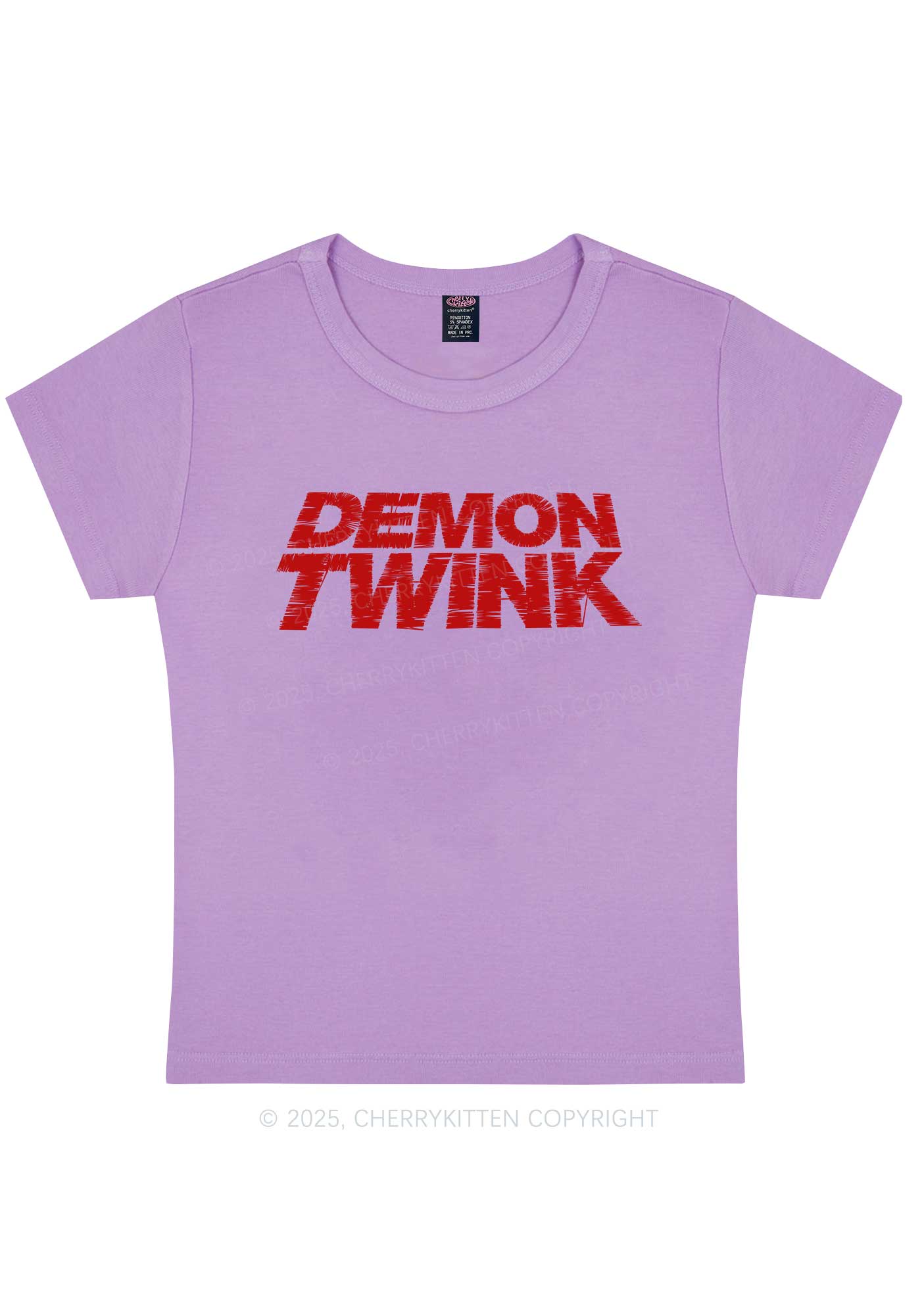 Demon Twink Pride Y2K Baby Tee Cherrykitten - Image 7