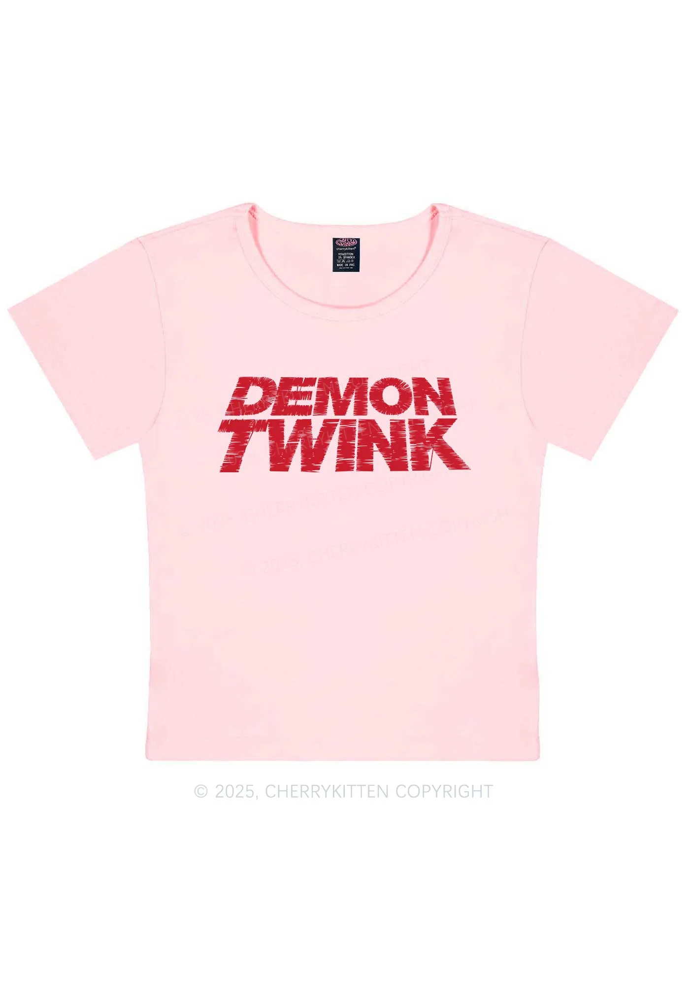 Demon Twink Pride Y2K Baby Tee Cherrykitten - Image 9