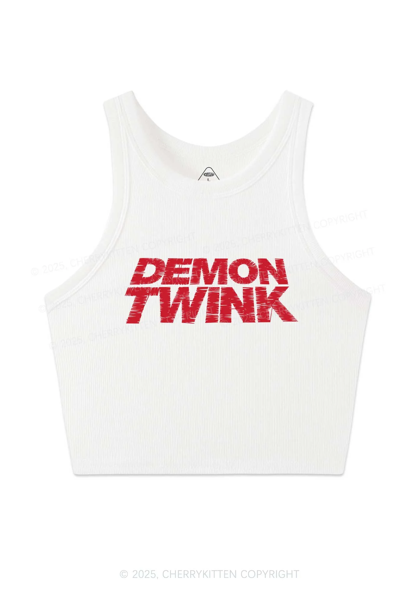 Demon Twink Pride Y2K Crop Tank Top Cherrykitten - Image 3