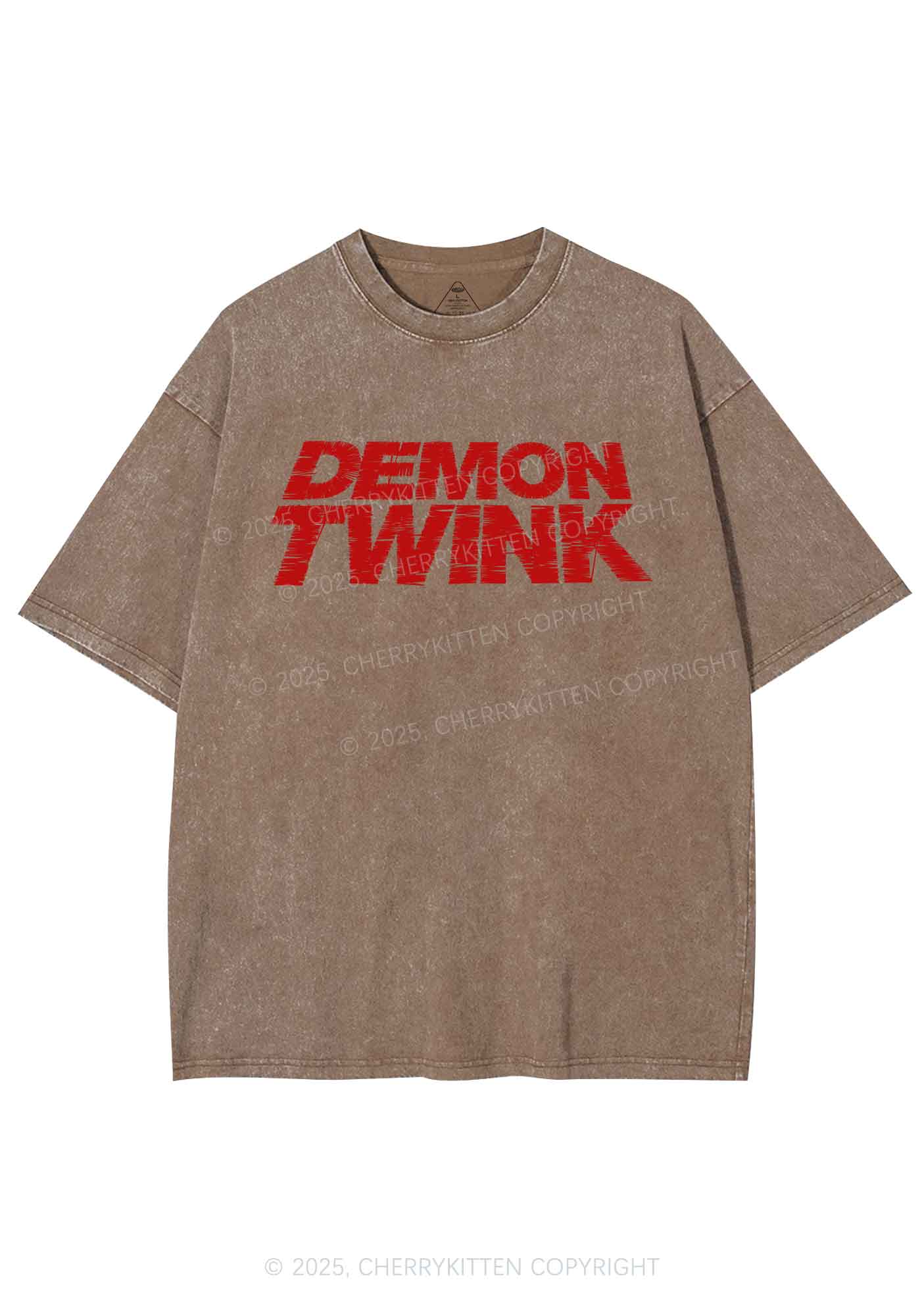 Demon Twink Pride Y2K Shirts Washed Tee Cherrykitten - Image 8