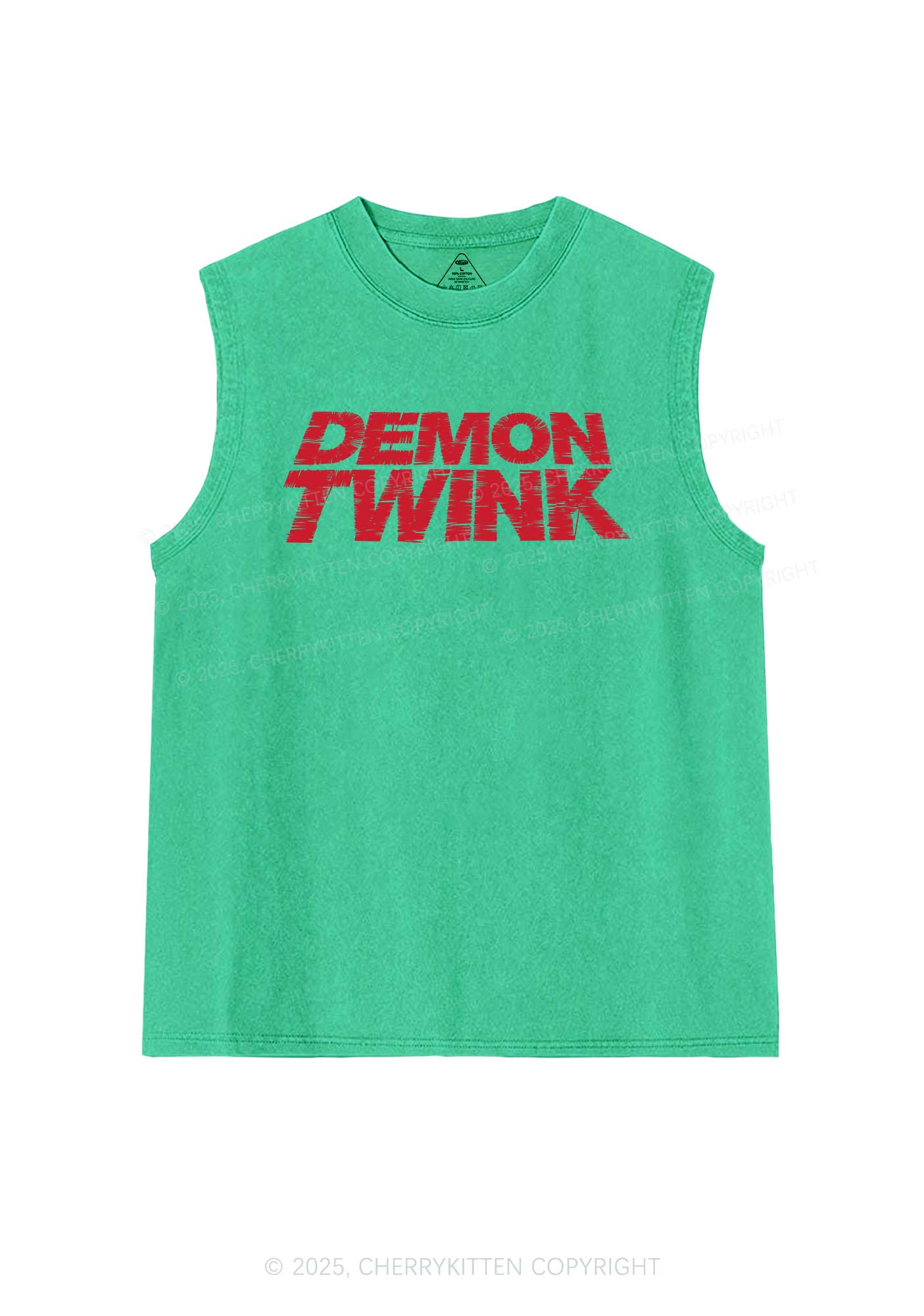 Demon Twink Pride Y2K Washed Muscle Tank Cherrykitten - Image 7
