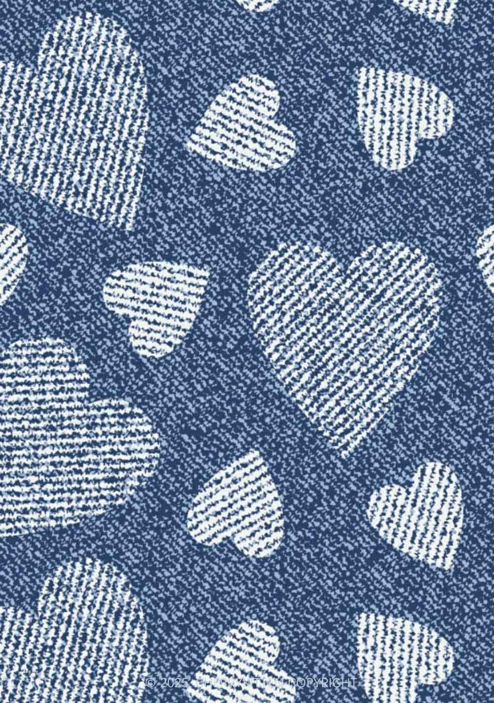 Denim Heartbeat Y2K Print Bikini Set Cherrykitten - Image 2