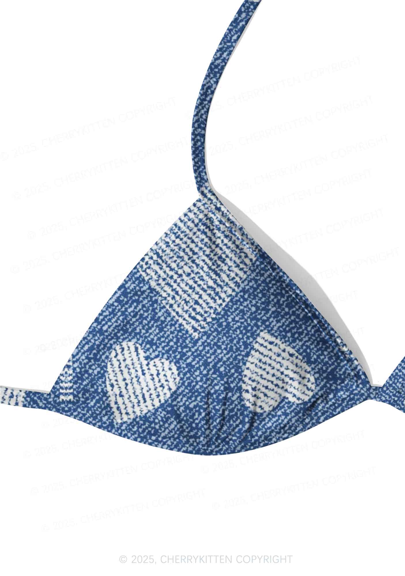 Denim Heartbeat Y2K Print Bikini Set Cherrykitten - Image 4