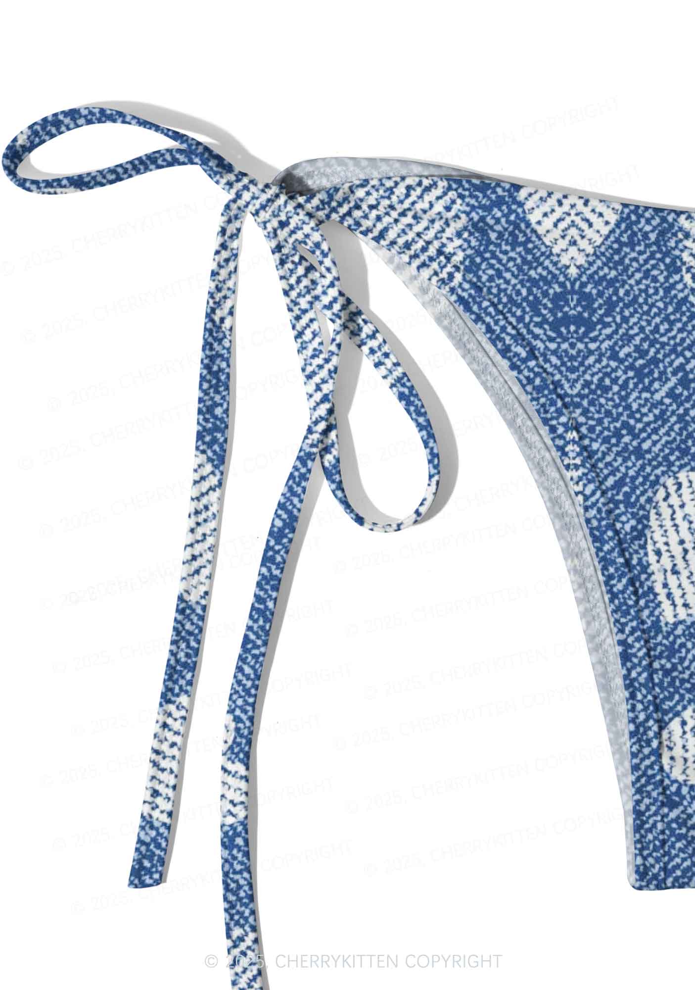 Denim Heartbeat Y2K Print Bikini Set Cherrykitten - Image 5